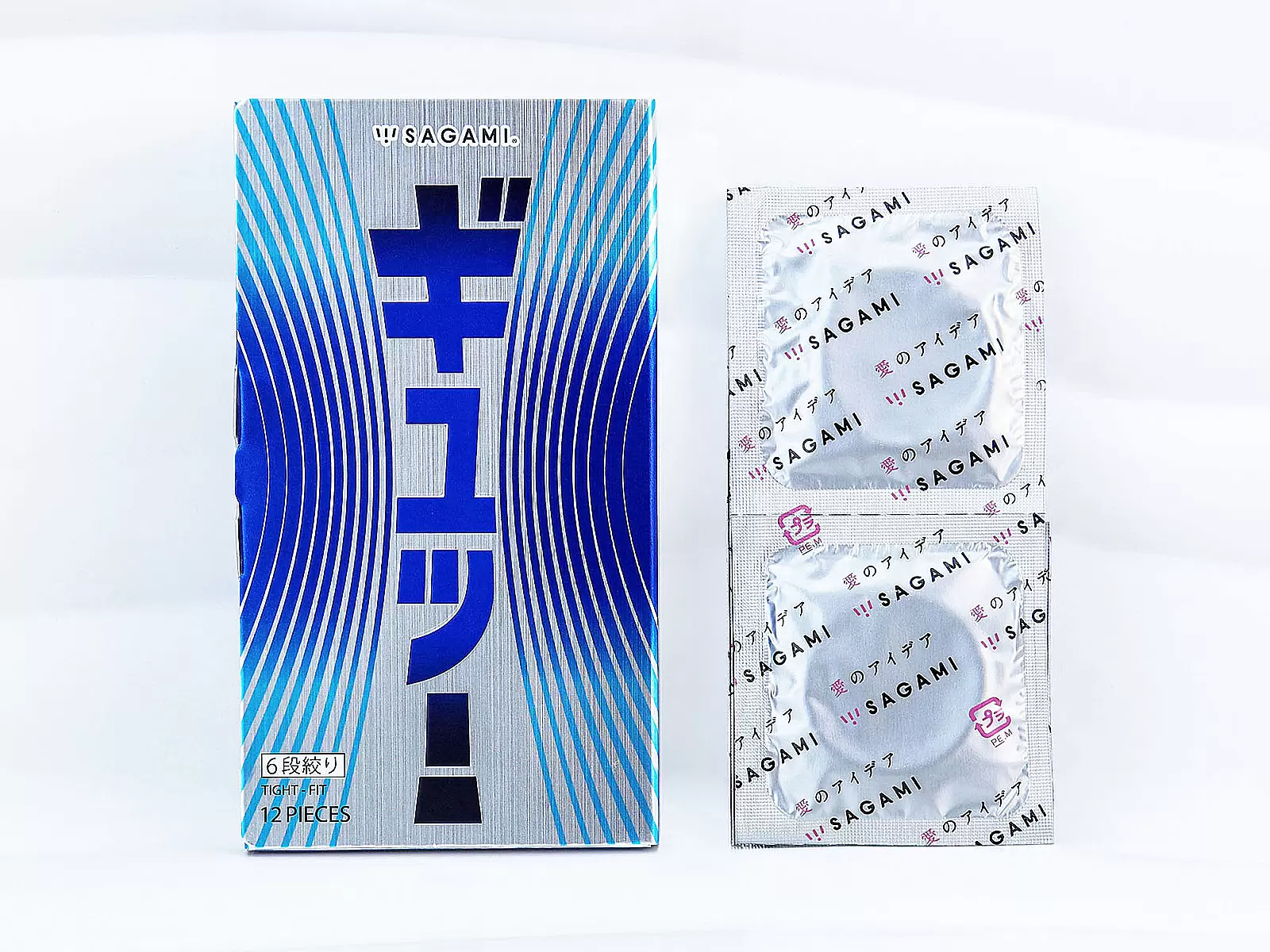 Bao cao su Sagami Tight-Fit hộp 12 bao thiết kế siêu mỏng