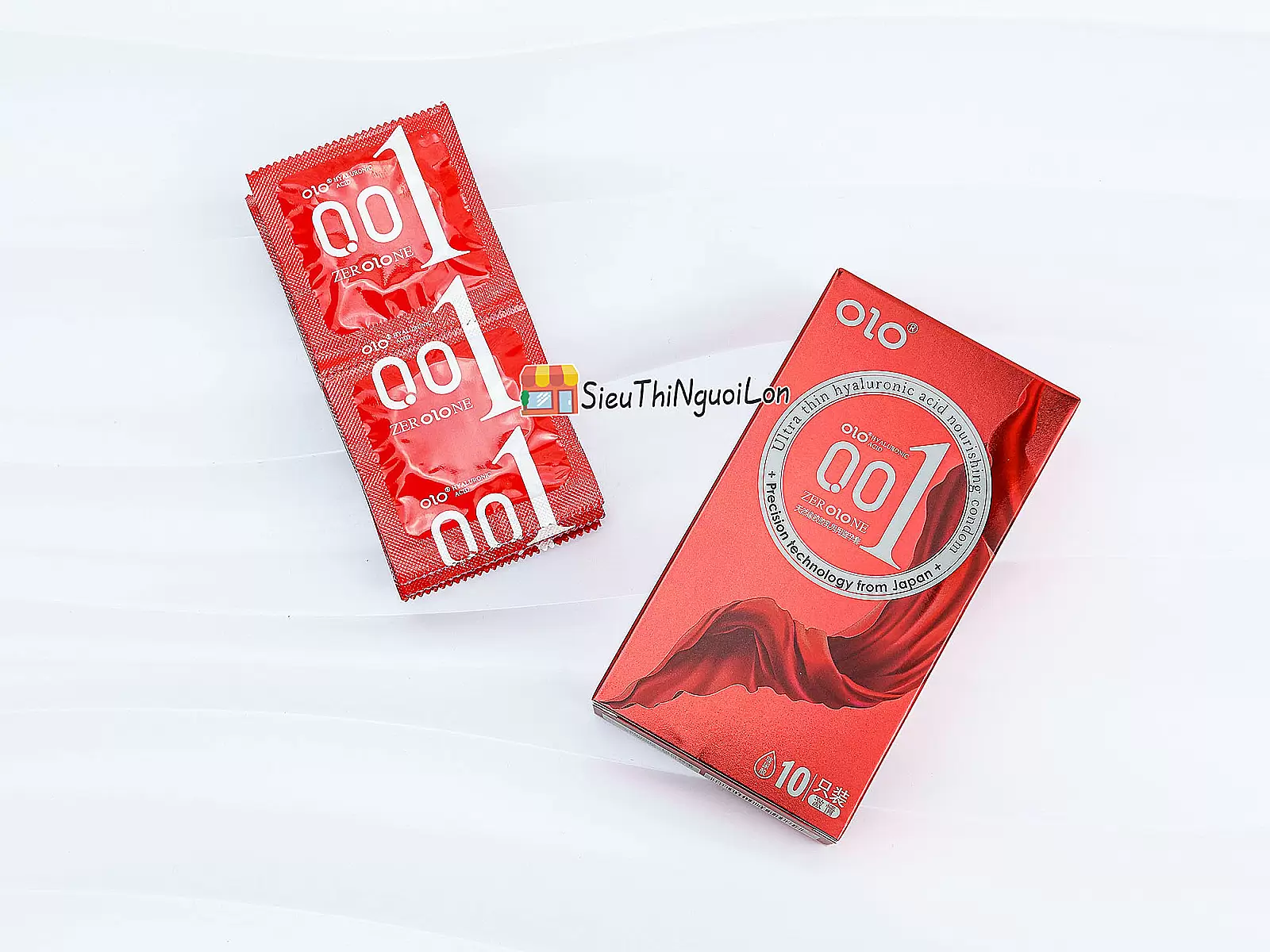 Bao cao su OLO Thin 001 Square Red gai nổi đặc biệt, siêu mỏng