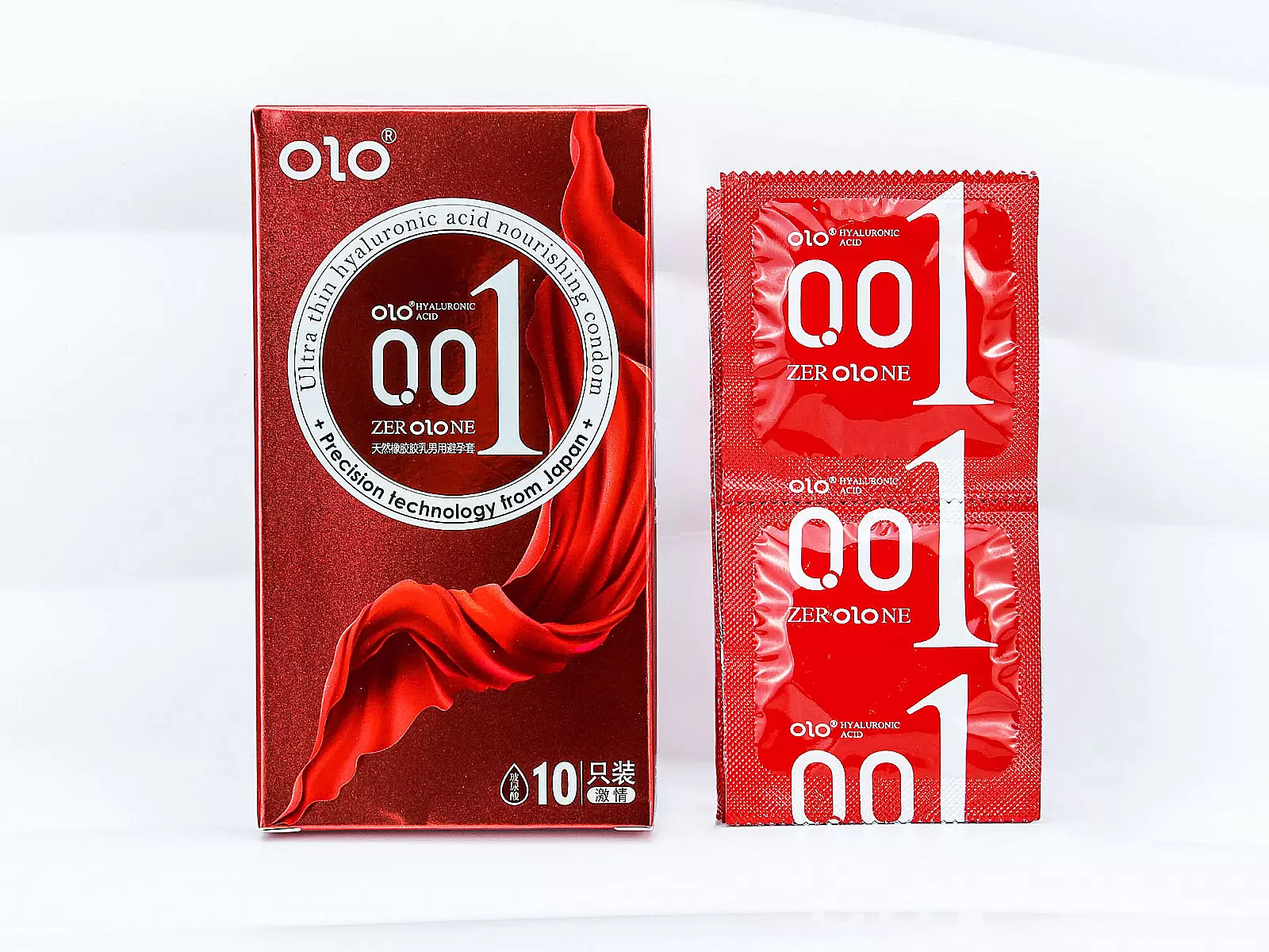 Bao cao su OLO Thin 001 Square Red gai nổi đặc biệt, siêu mỏng