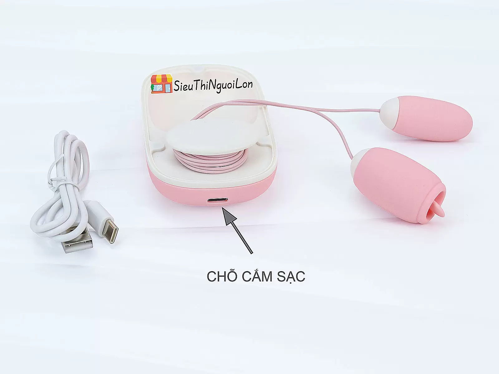 Trứng rung Vibrator Magic Box – 2 đầu trứng & lưỡi liếm cao cấp