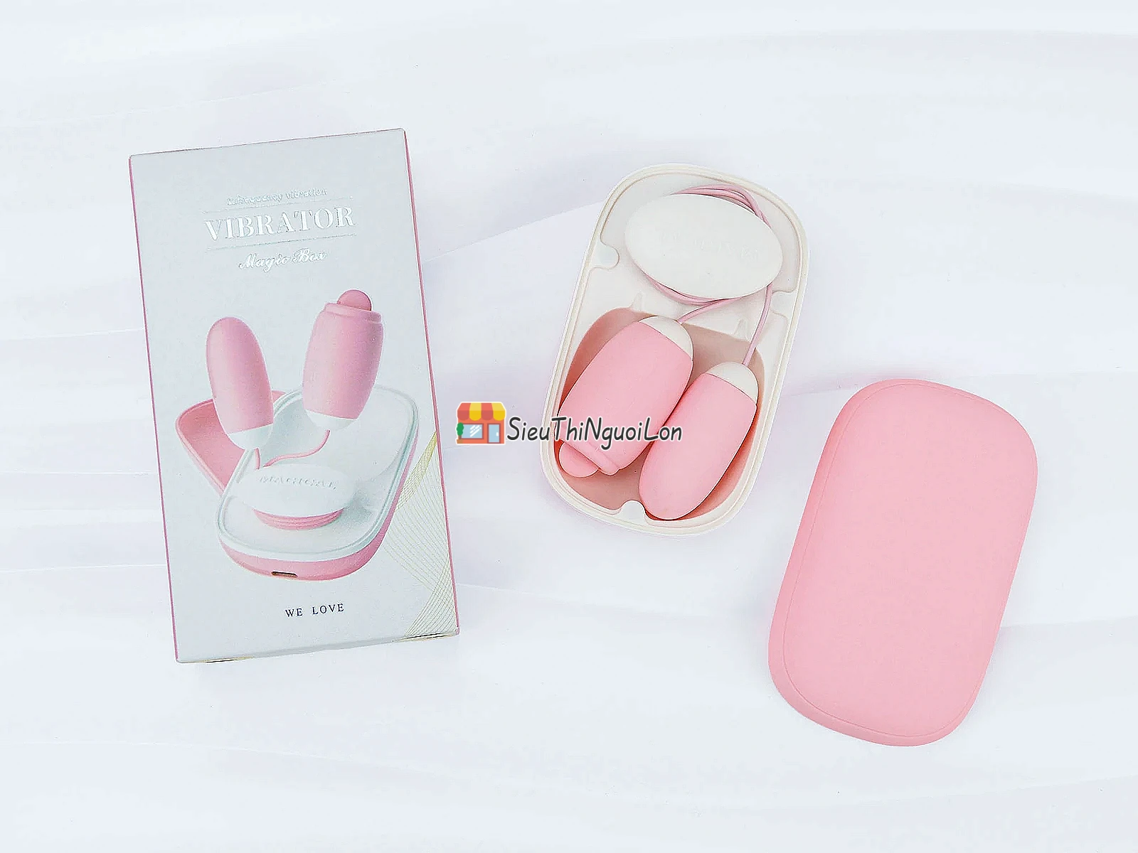 Trứng rung Vibrator Magic Box – 2 đầu trứng & lưỡi liếm cao cấp