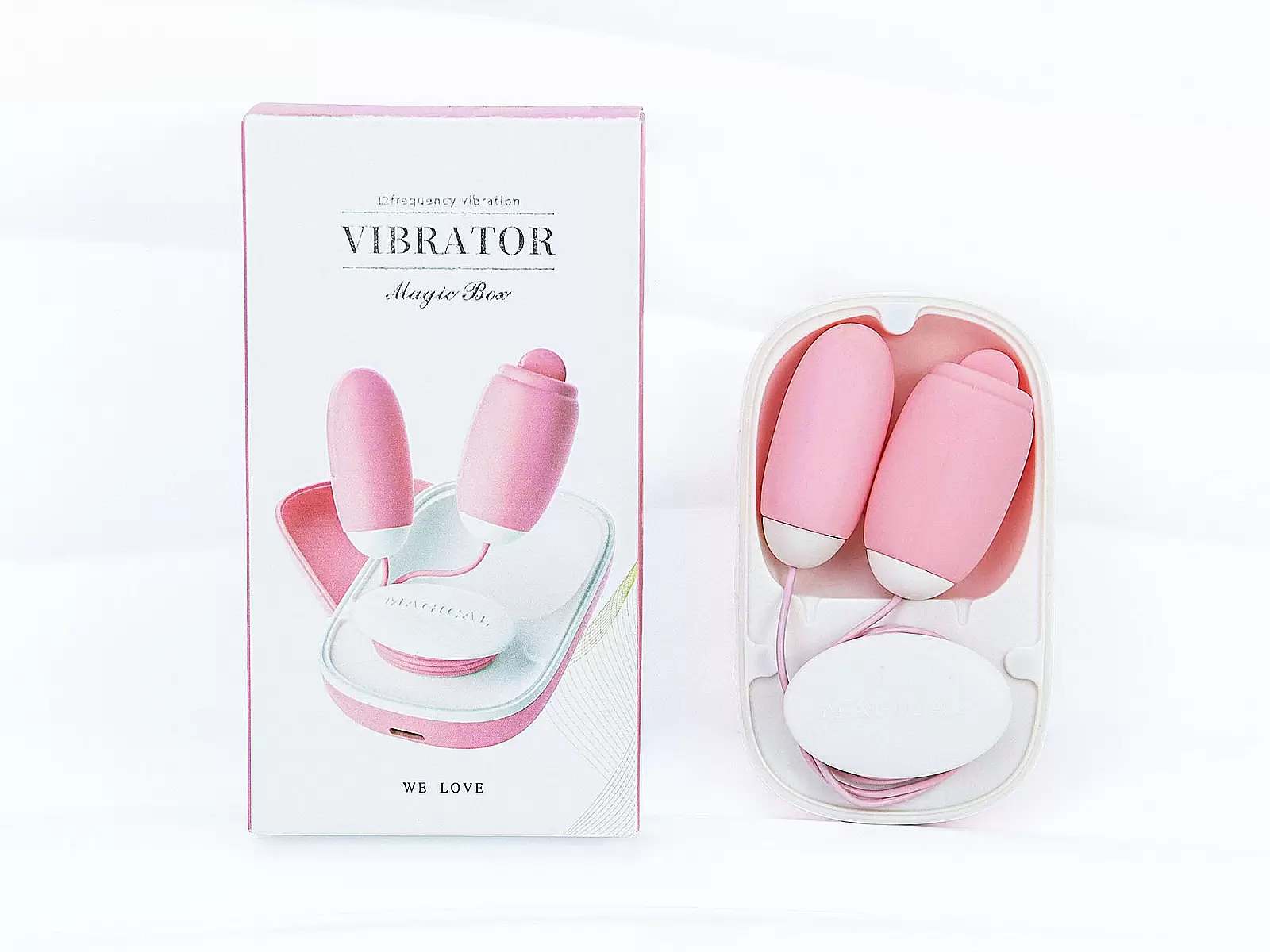 Trứng rung Vibrator Magic Box – 2 đầu trứng & lưỡi liếm cao cấp