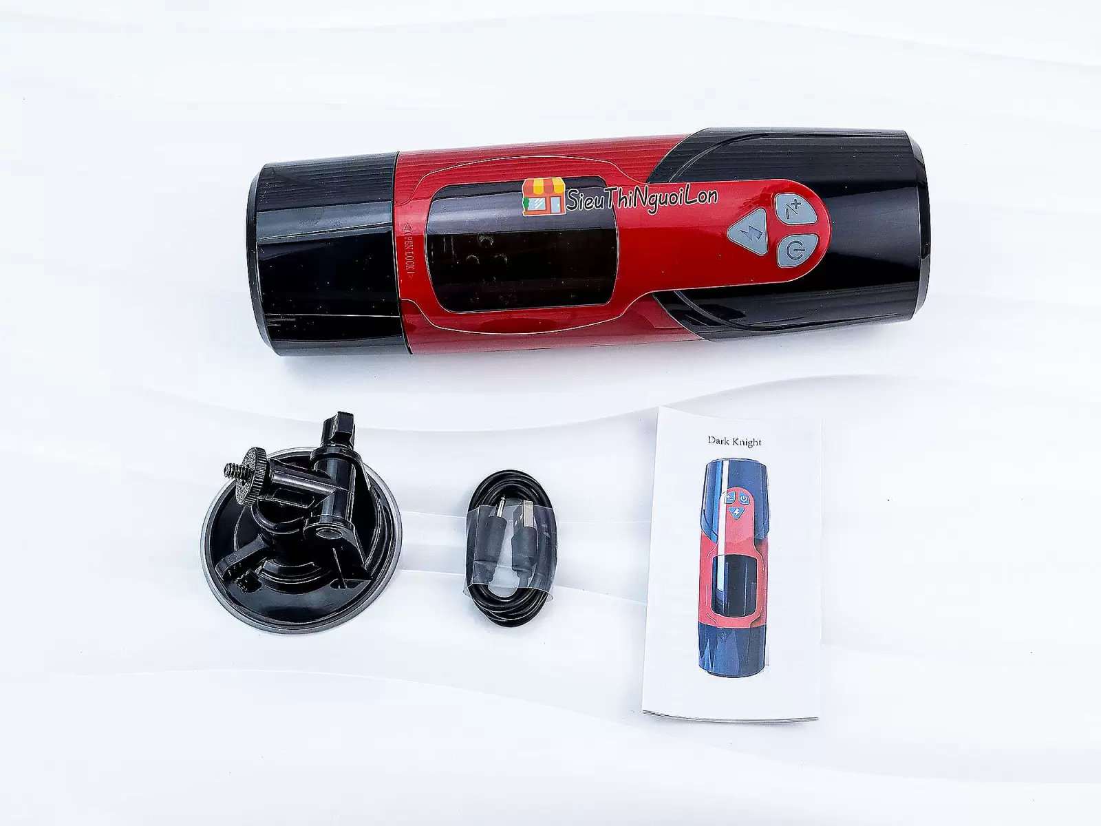 Âm đạo giả Dark Night Xoay - Thụt - Lắc Có Đế Gắn Tường