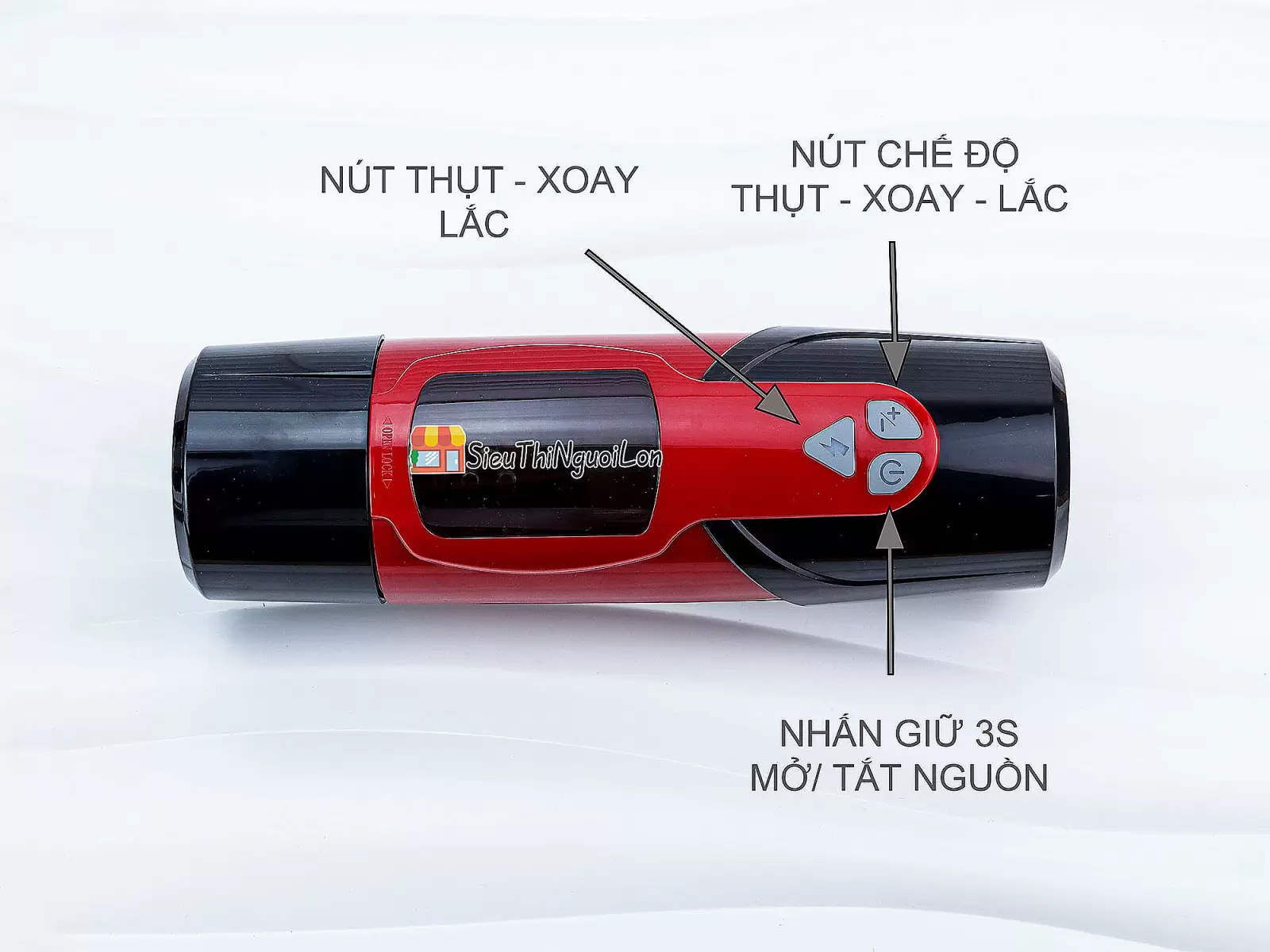 Âm đạo giả Dark Night Xoay - Thụt - Lắc Có Đế Gắn Tường