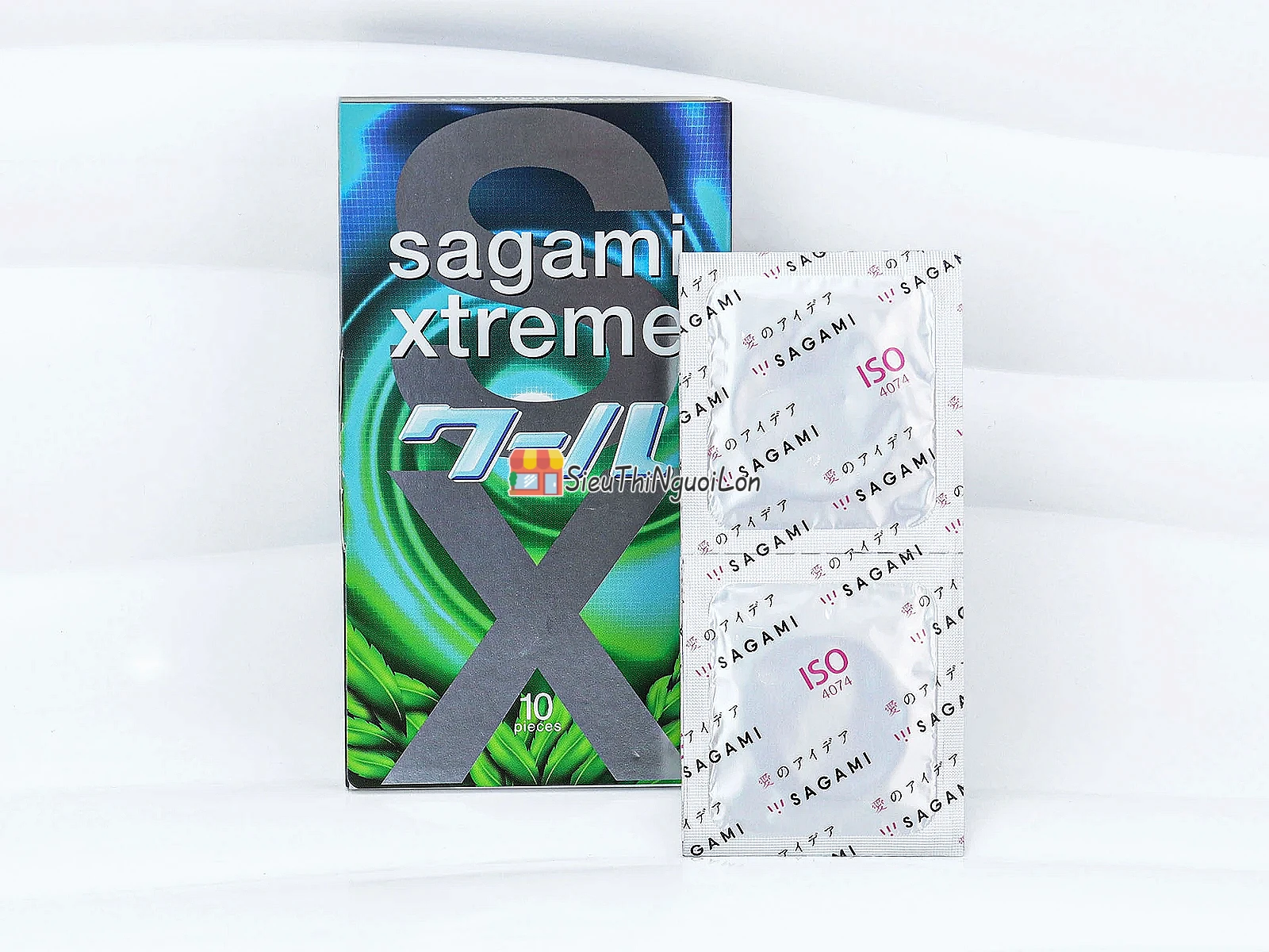 Bao cao su Sagami Xtreme Amino Gold Spearmint siêu mỏng, hương bạc hà mát lạnh, cảm giác chân thật