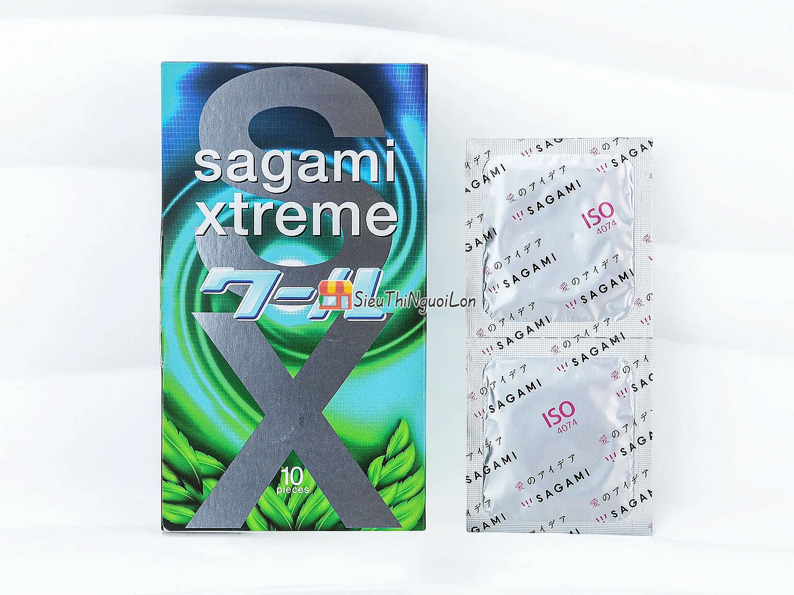 Bao cao su Sagami Xtreme Amino Gold Spearmint siêu mỏng, hương bạc hà mát lạnh, cảm giác chân thật