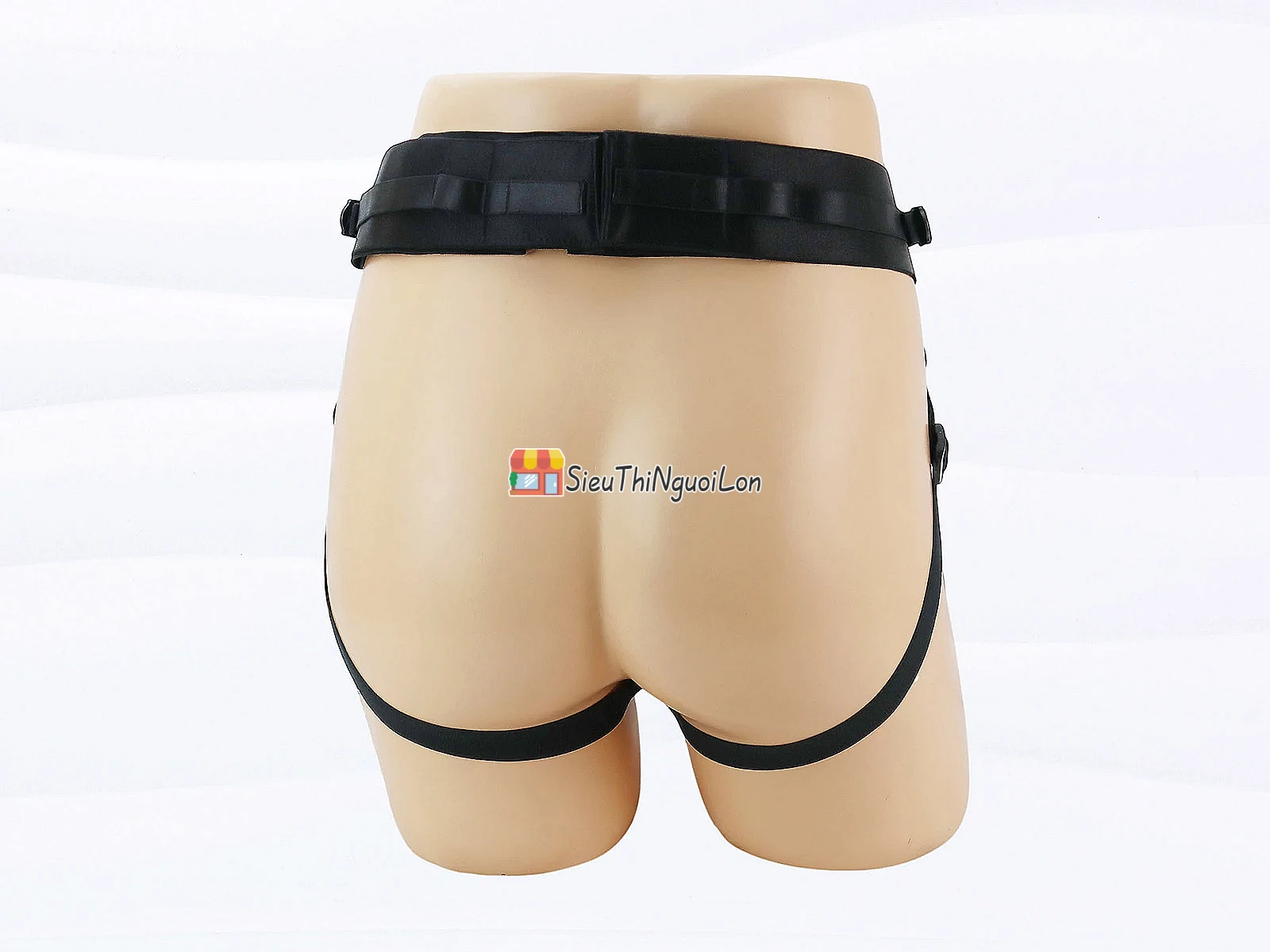 Quần dây đeo gắn 2 dương vật giả tùy ý