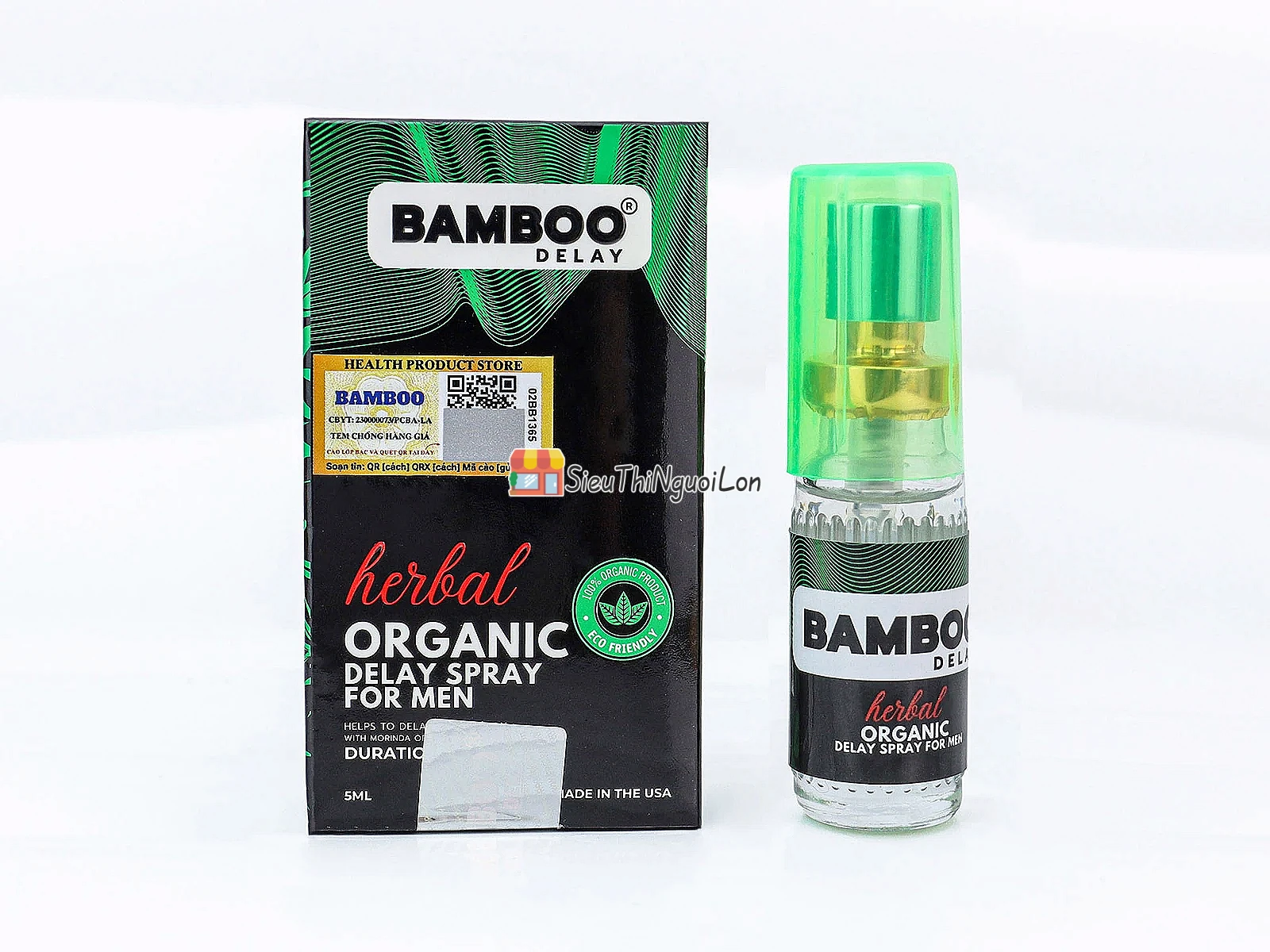 Chai xịt kéo dài thời gian Bamboo Herbal Organic Delay Spray For Men