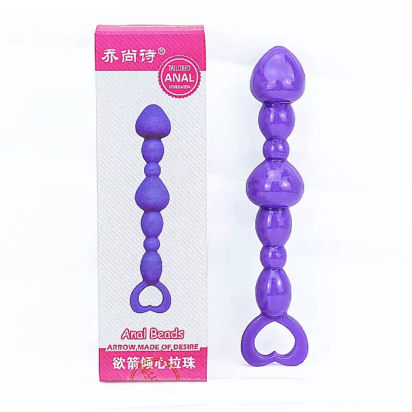 Đồ chơi kích hậu silicon trái tim Anal Beads