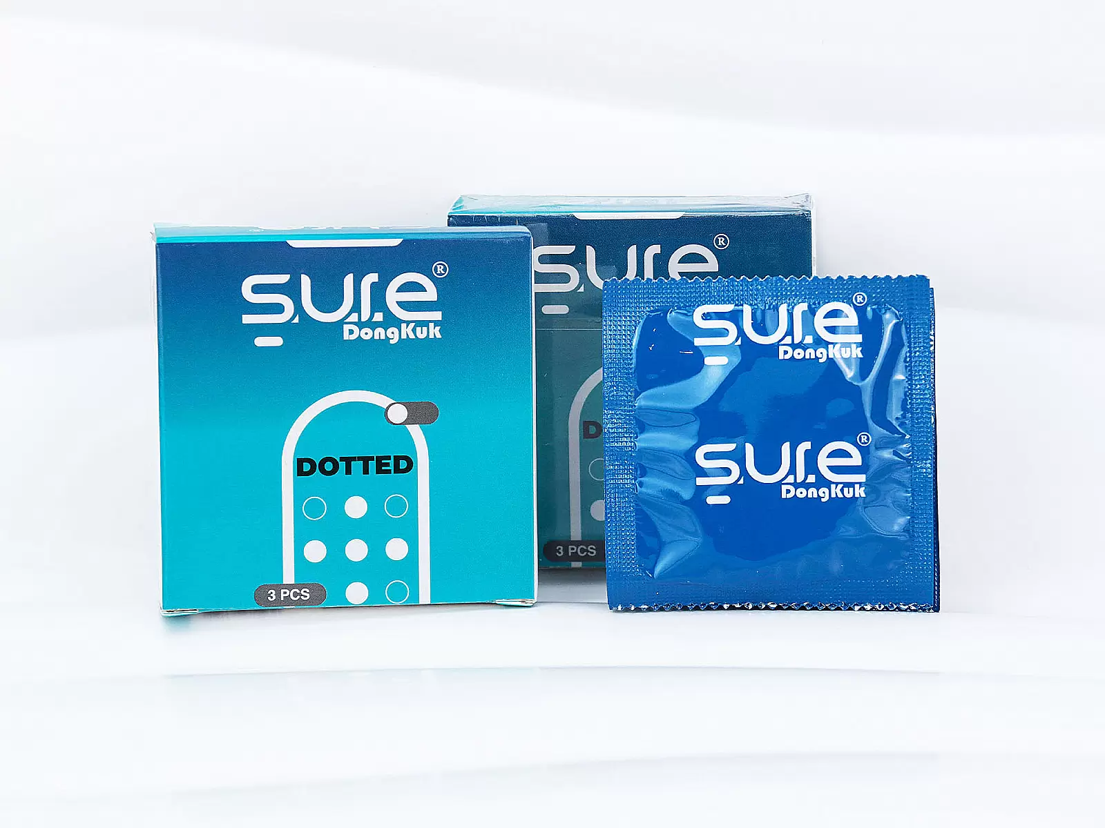 Bao cao su Sure Dongkuk Dotted 3 bao bề mặt gai nổi ma sát kích thích