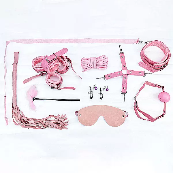 Bộ đồ chơi bạo dâm 10 món màu hồng - đen gợi cảm