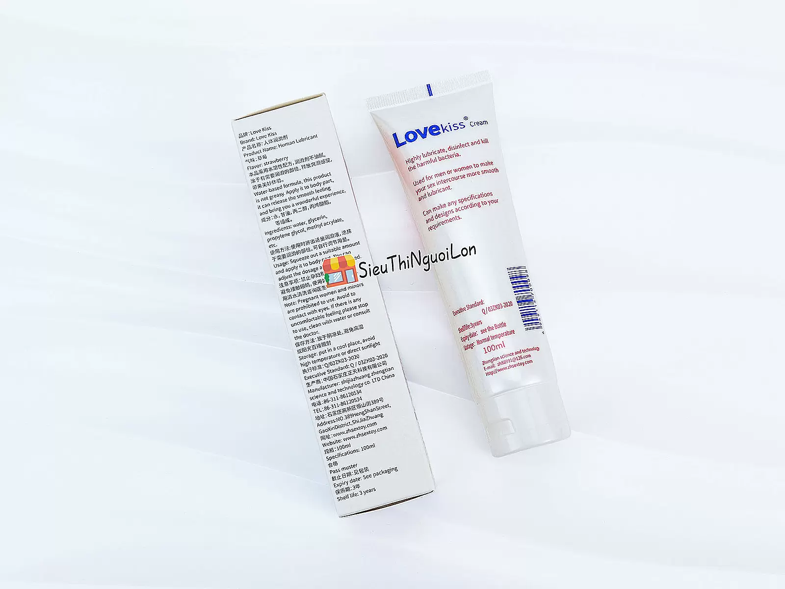 Gel bôi trơn Love Kiss Cream hương dâu 100ml