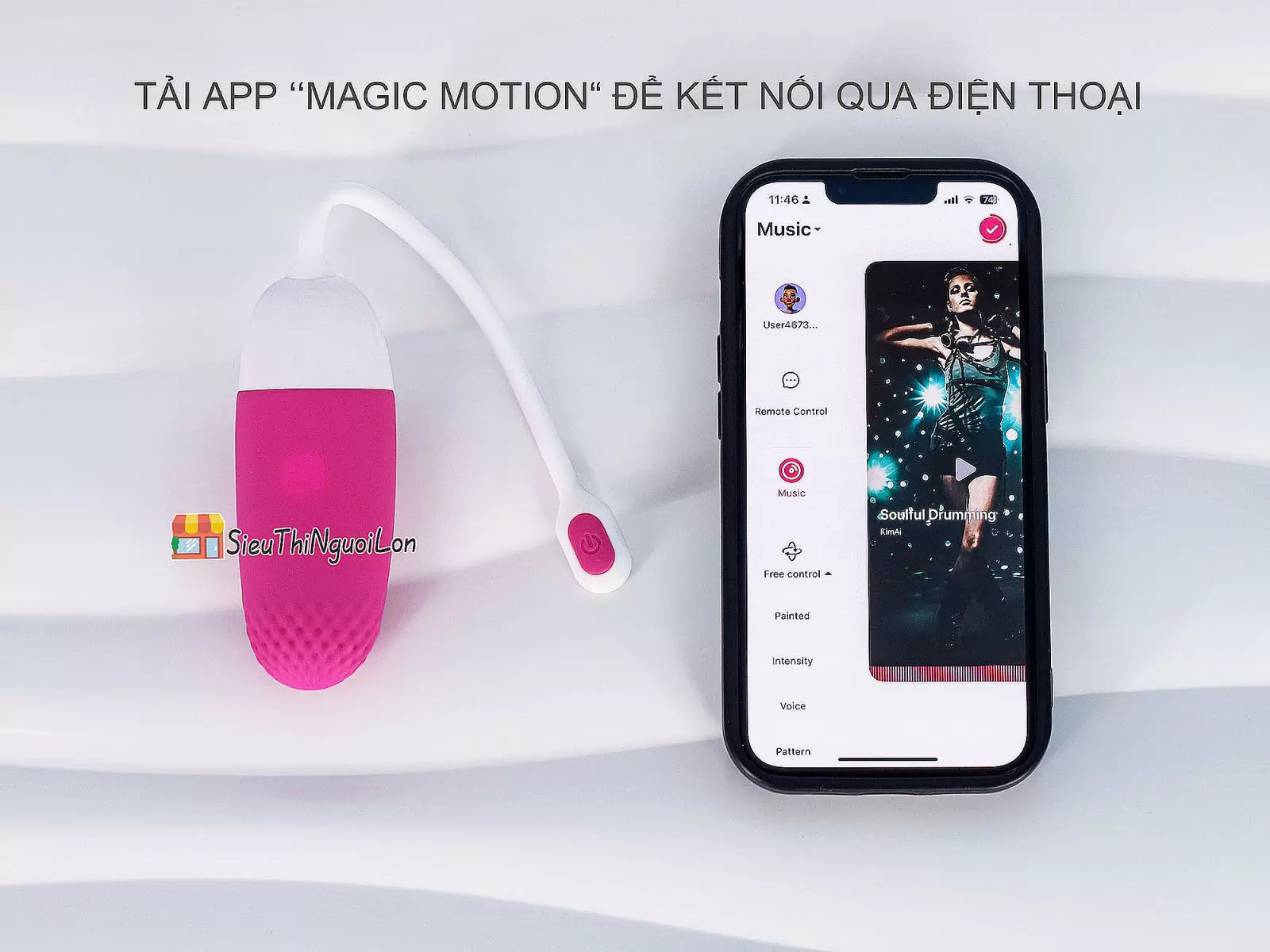 Trứng rung tình yêu Magic Vini điều khiển qua điện thoại