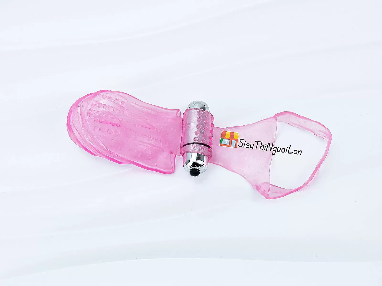 Bao silicone có rung đeo ngón tay kích thích vùng kín
