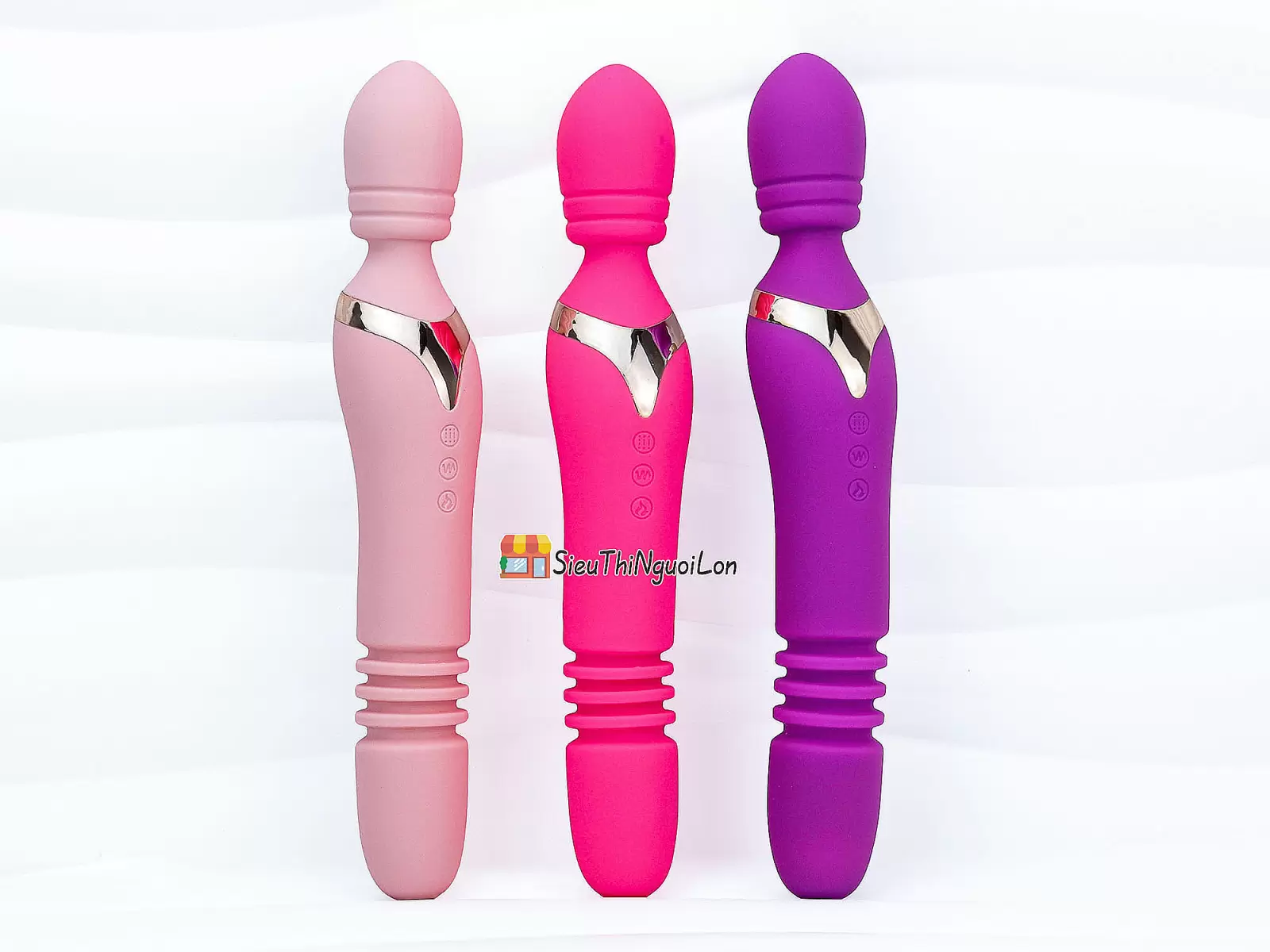 Máy mát xa điểm G phát nhiệt 2 đầu thụt, ngoáy pin sạc