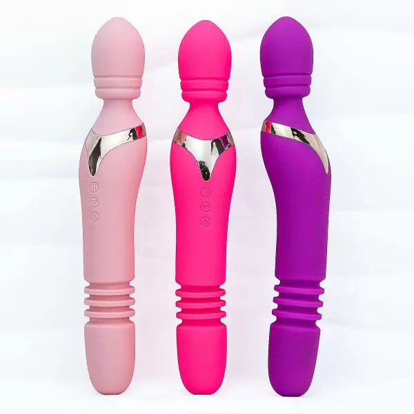 Máy massage điểm G Man Nuo phát nhiệt 2 đầu rung thụt, ngoáy pin sạc