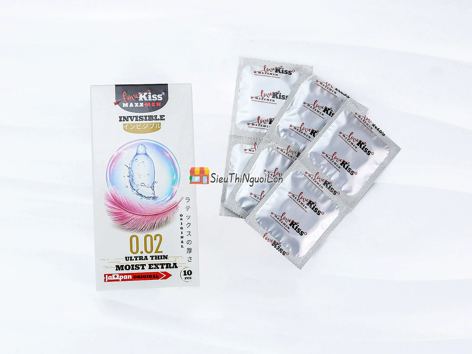 Bao cao su LOVE KISS Maxxmen Invisible siêu mỏng 0.02 mang lại cảm giác chân thật