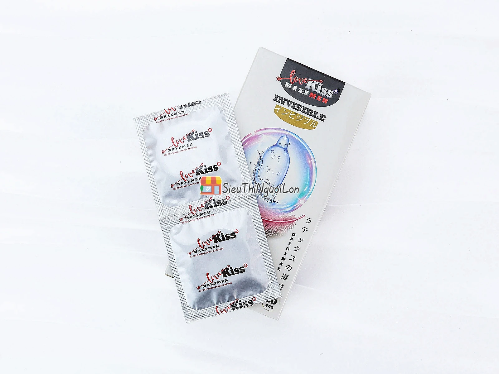 Bao cao su LOVE KISS Maxxmen Invisible siêu mỏng 0.02 mang lại cảm giác chân thật