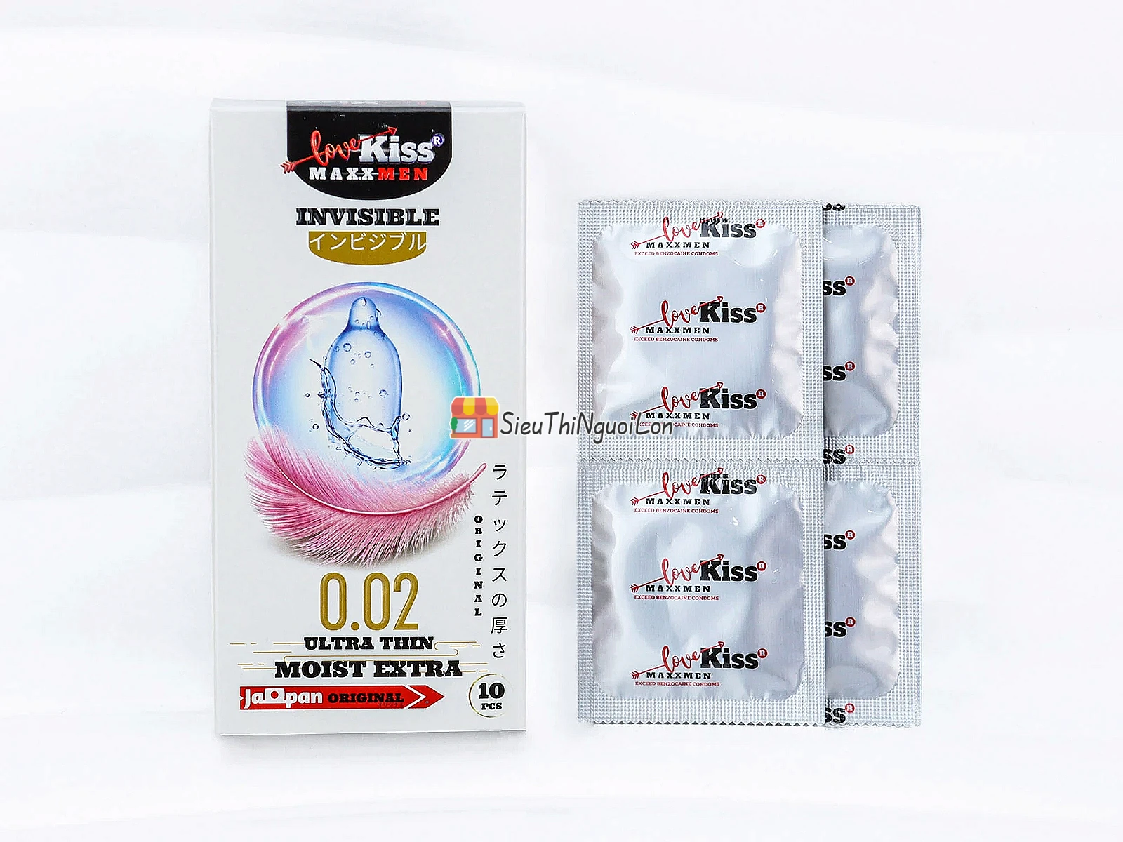 Bao cao su LOVE KISS Maxxmen Invisible siêu mỏng 0.02 mang lại cảm giác chân thật