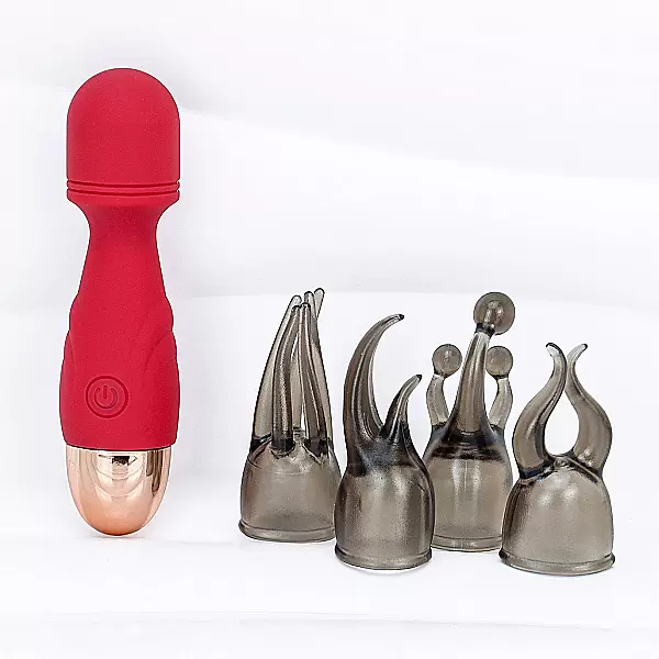 Máy massage điểm G mini kèm 4 đầu thay – nhỏ gọn, đa năng, sạc tiện lợi