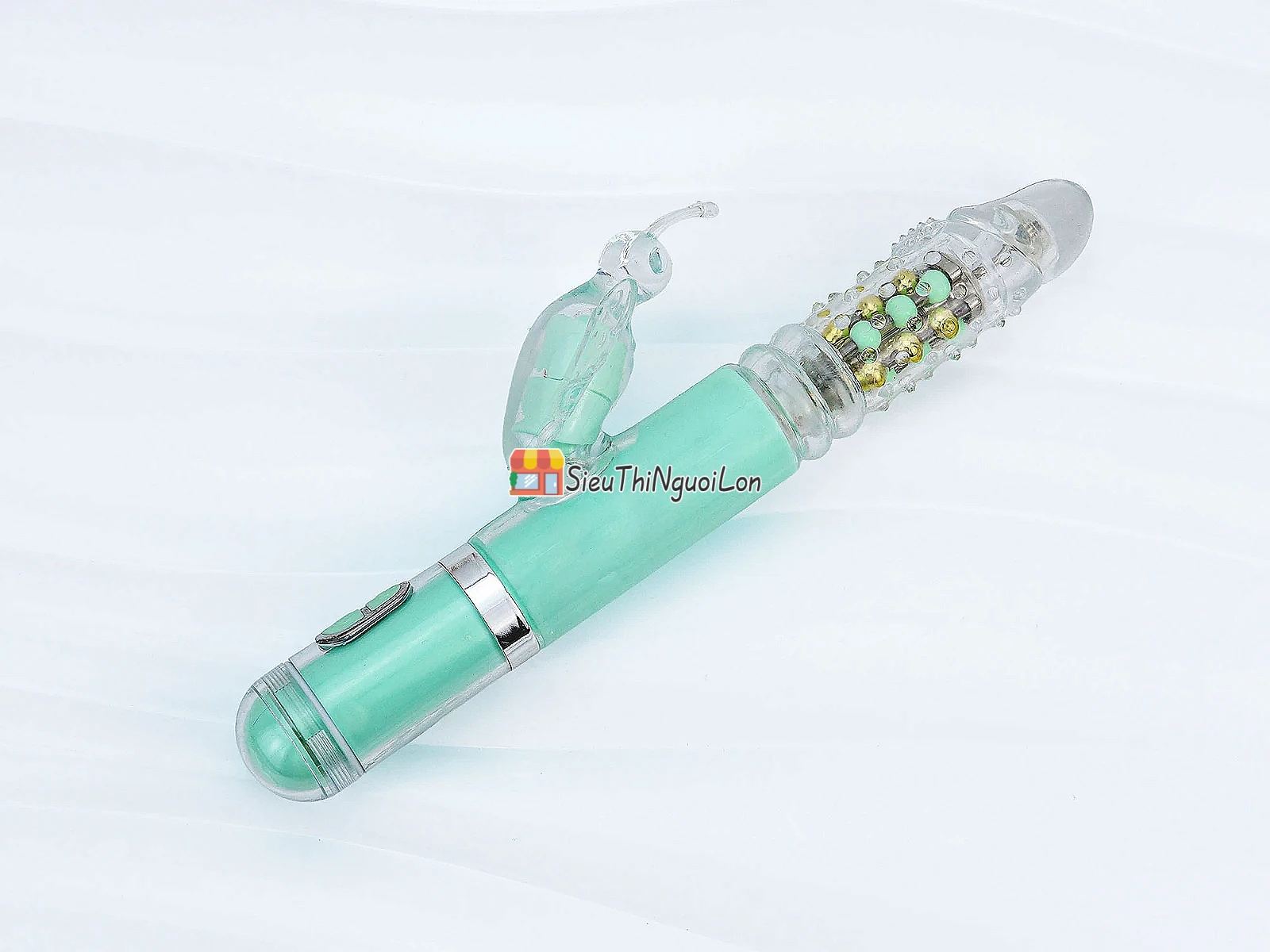 Dương vật giả đa năng rung thụt xoay bi có nhánh Mazarine
