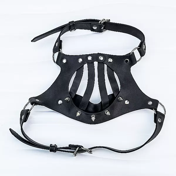 Đồ chơi tình yêu mặt nạ khóa miệng da