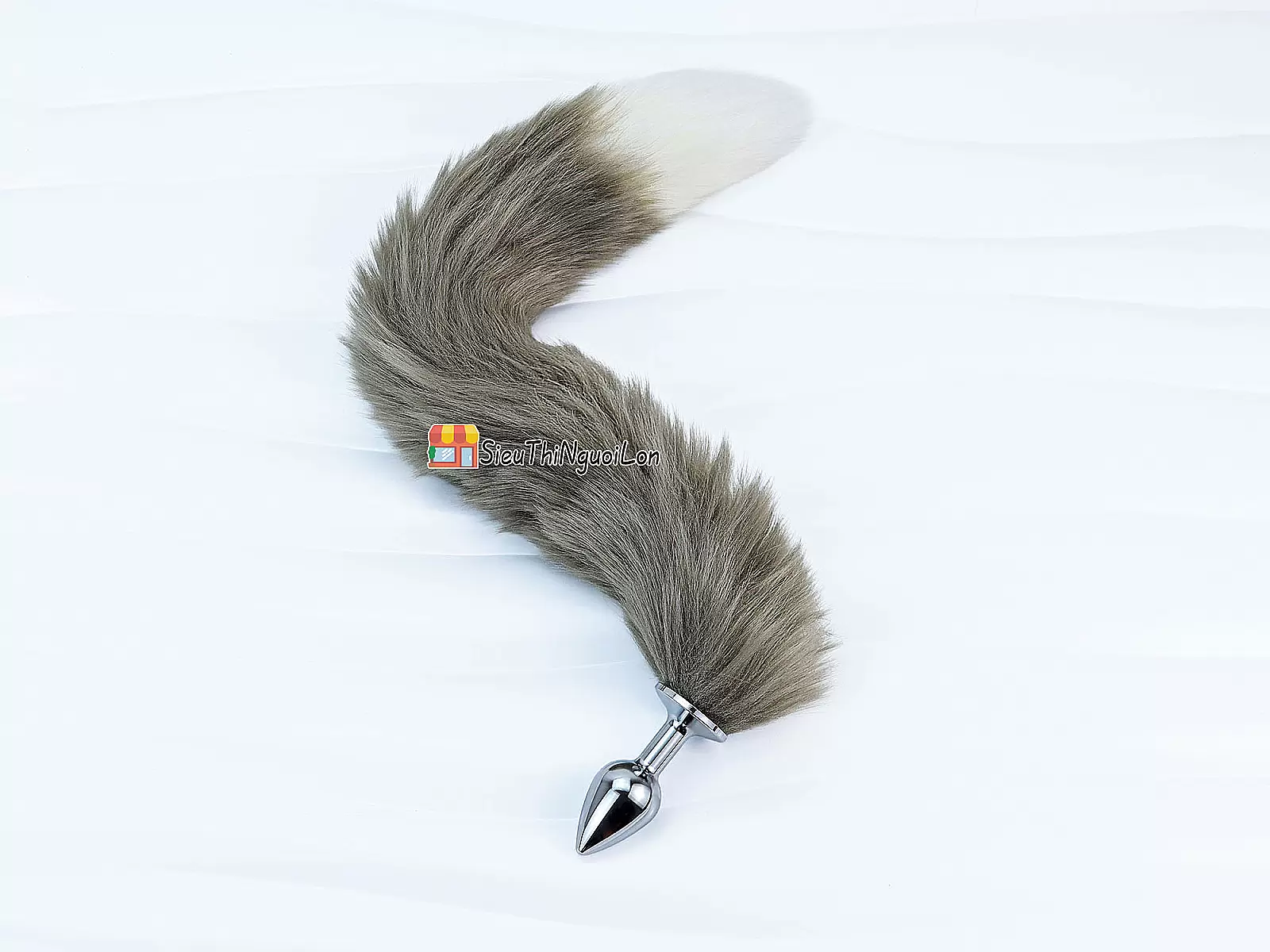 Đồ chơi kích hậu inox đuôi sói xám rêu loại đẹp