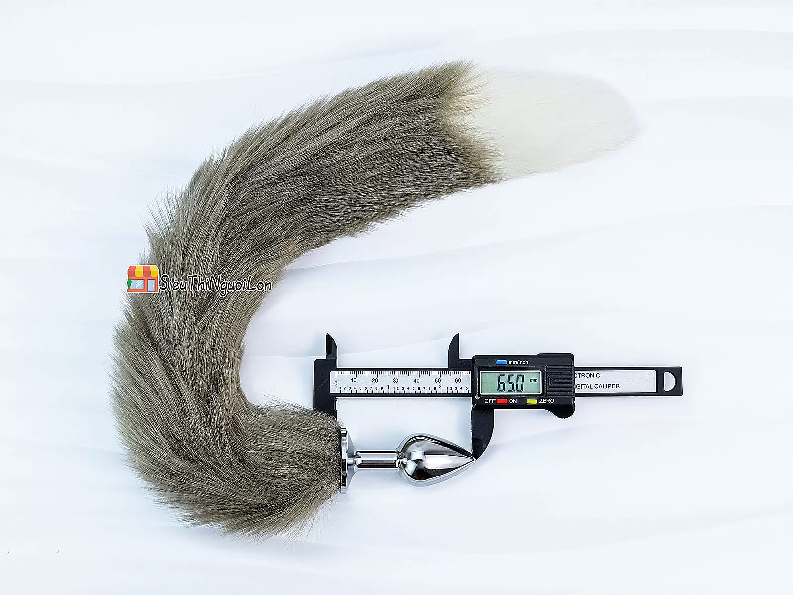 Đồ chơi kích hậu inox đuôi sói xám rêu loại đẹp