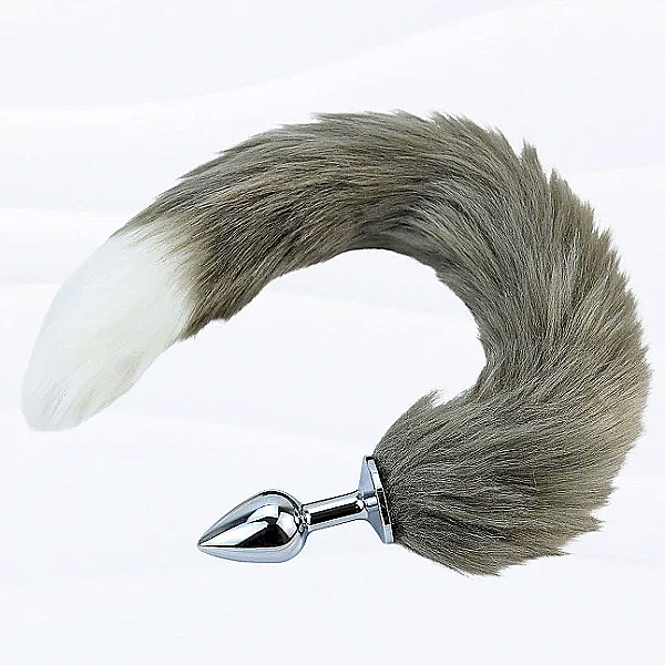 Đồ chơi kích hậu inox đuôi sói xám rêu loại đẹp