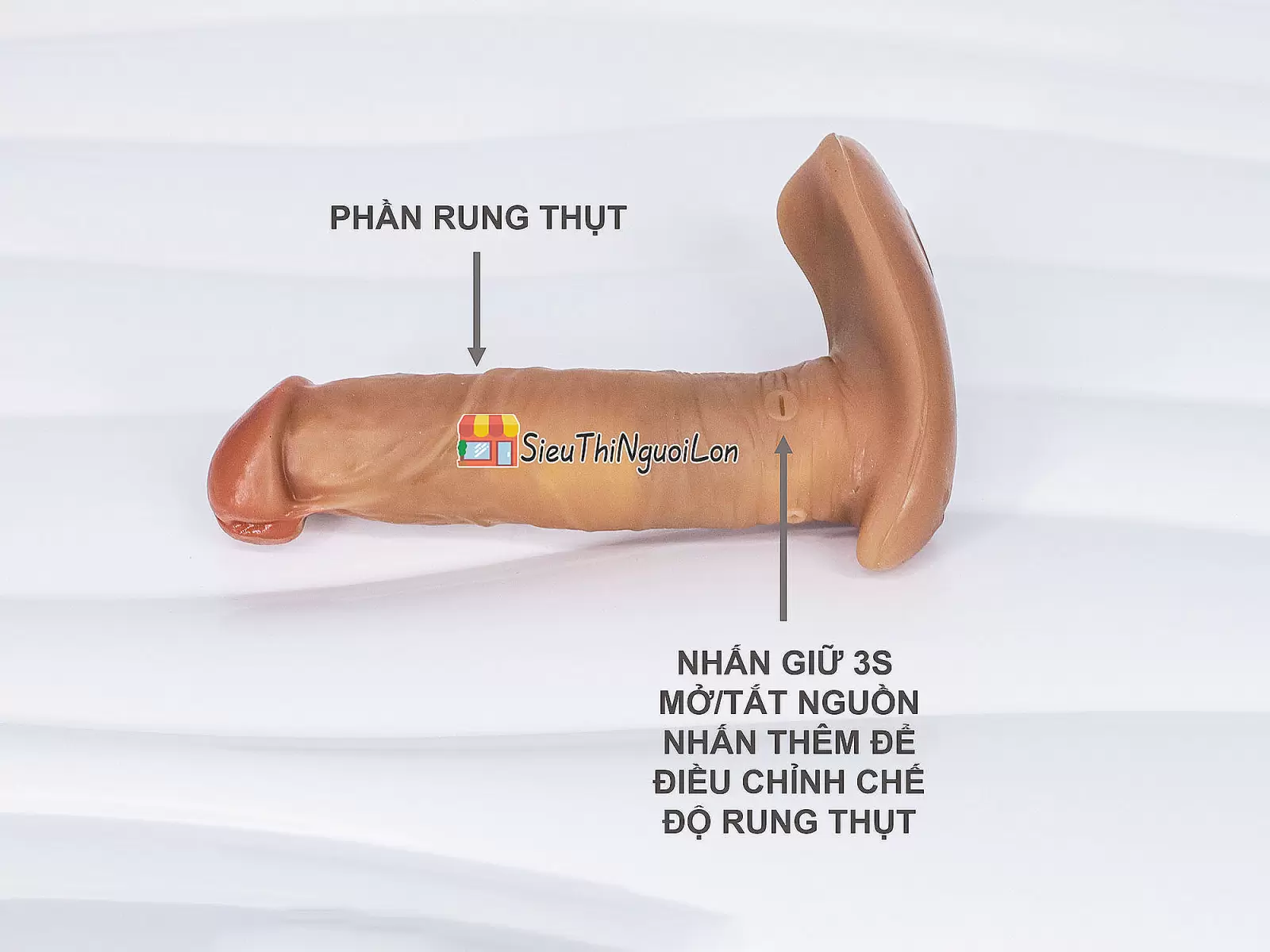 Dương Vật Giả Rung Thụt, Phát Nhiệt, Có Đế Kèm Điều Khiển Từ Xa MUHA