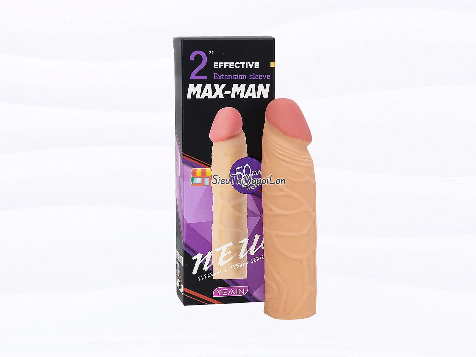 Bao cao su đôn dên Max Man đôn 5cm nhiều gân nổi