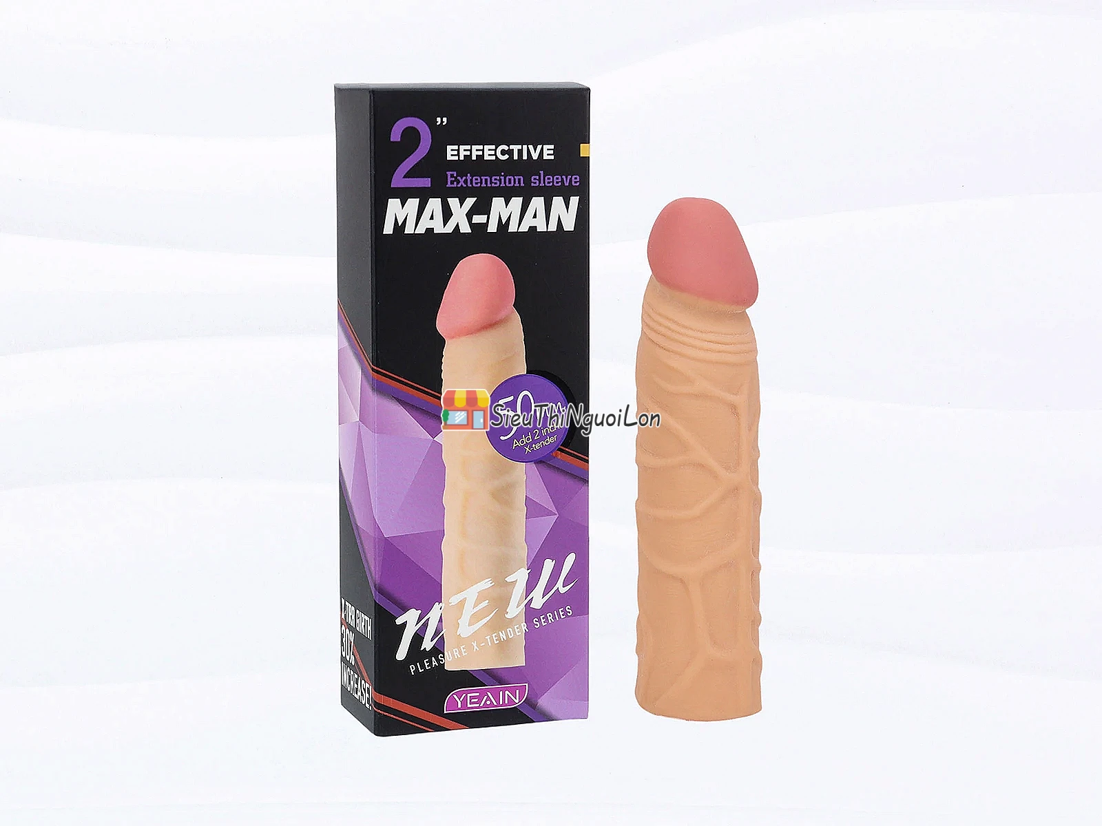 Bao cao su đôn dên Max Man đôn 5cm nhiều gân nổi