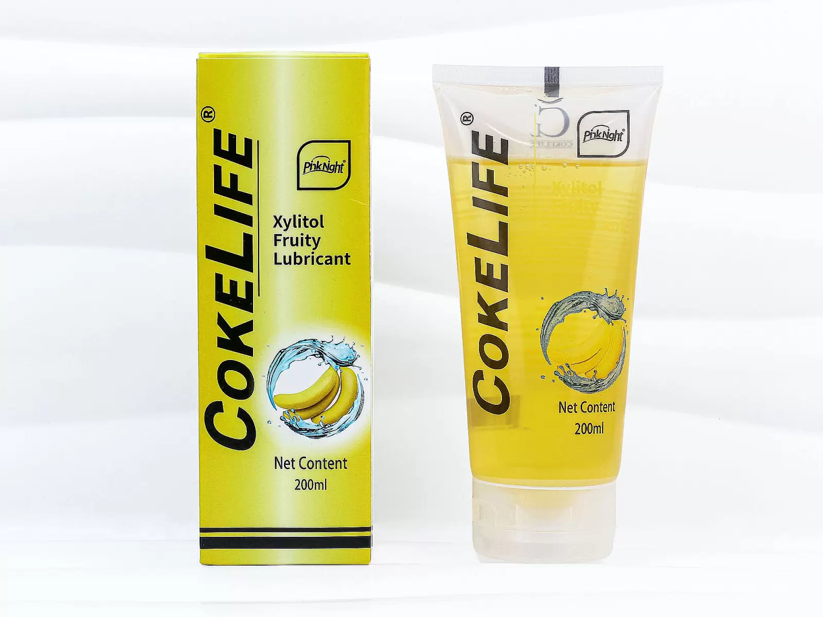 Gel b&ocirc;i trơn hương chuối COKELIFE Xylitol Fruity Lubricant 200ml