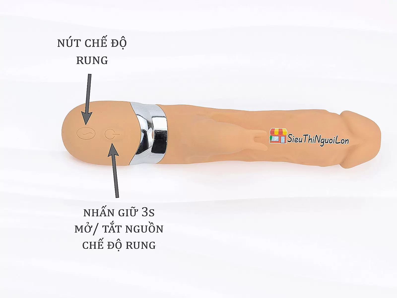 Dương vật giả có nhánh tai thỏ kích thích khoái cảm