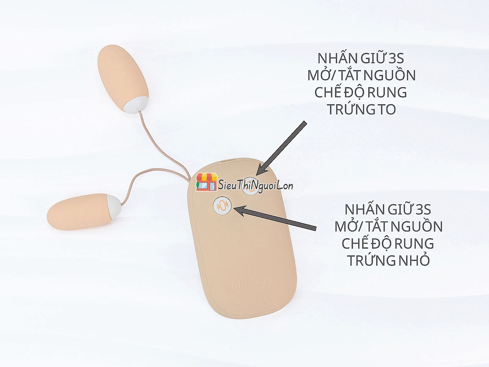 Trứng rung Vibrator Magic Box 2 đầu