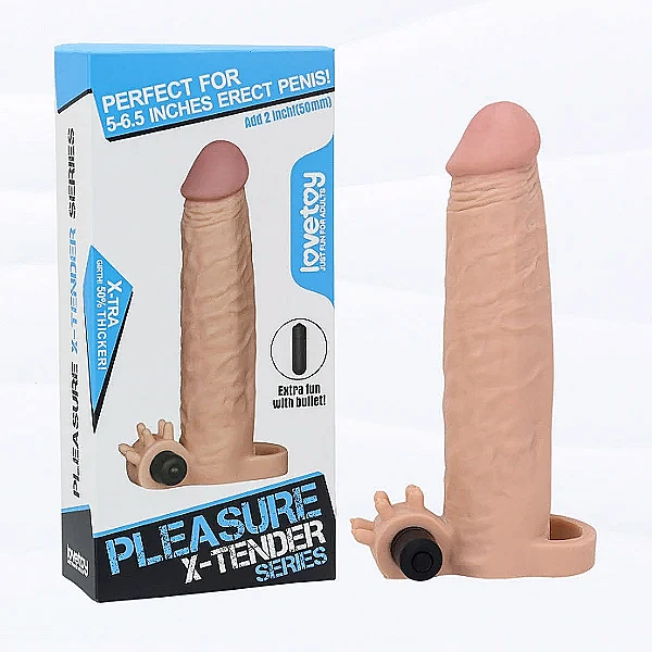 Bao cao su đôn dên Pleasure X-Tender có quai đeo rung gốc
