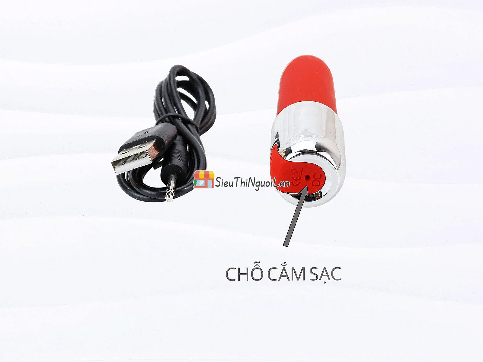 Trứng rung tình yêu hình thỏi son pin sạc