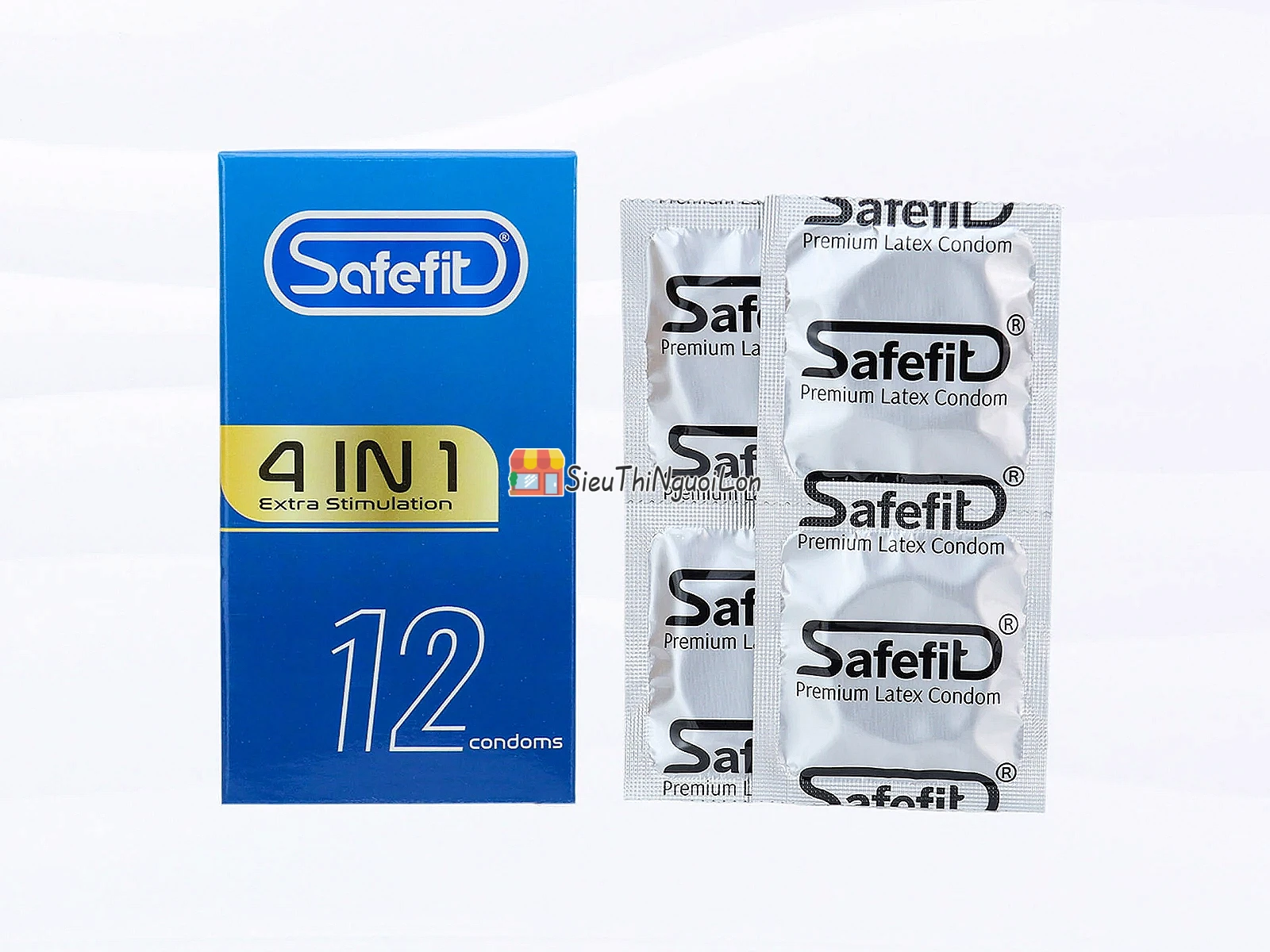 Bao cao su Safefit 4IN1 Extra Stimulation 4 tính năng trong một, tăng kích thích khi yêu