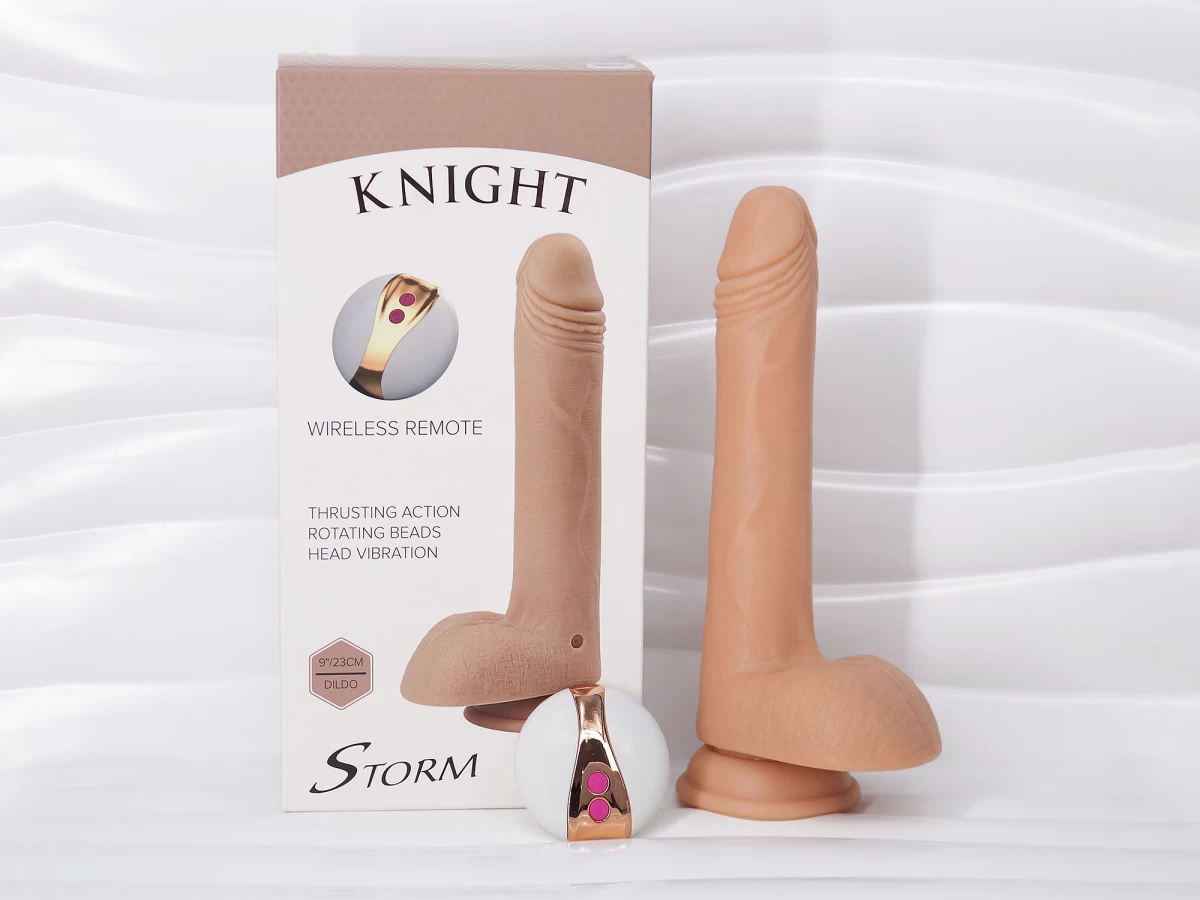 Dương vật giả c&oacute; đế Knight Storm c&oacute; điều khiển từ xa