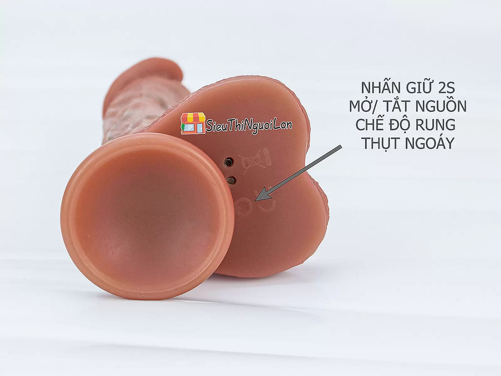 Dương vật giả có đế rung thụt phát nhiệt pin sạc cực mạnh