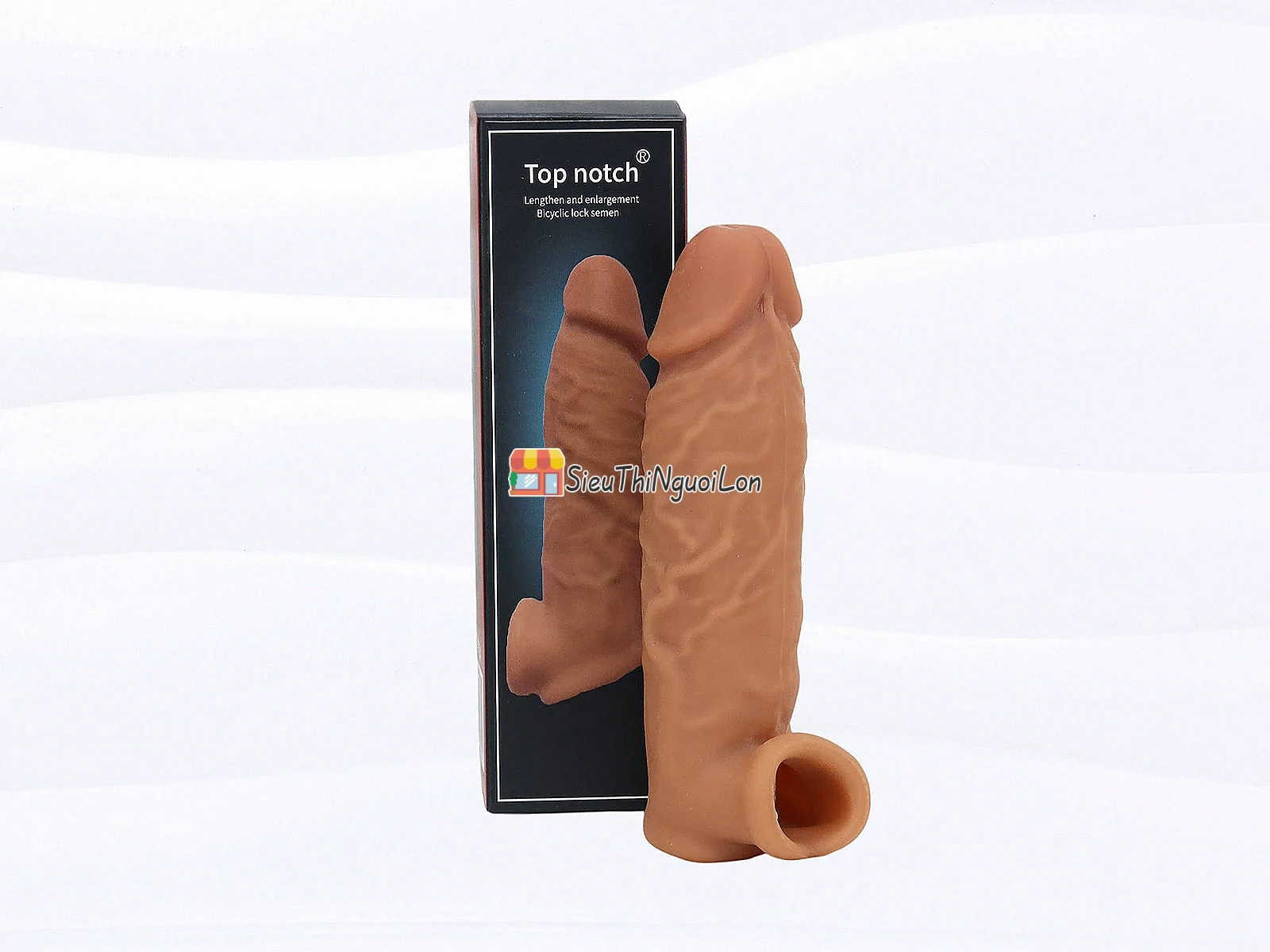 Bao cao su đôn dên Top Notch gân nổi tăng kích thước, tạo cảm giác mới lạ