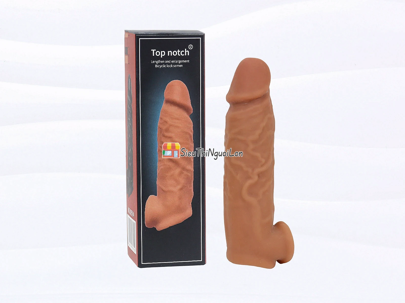 Bao cao su đôn dên Top Notch gân nổi tăng kích thước, tạo cảm giác mới lạ