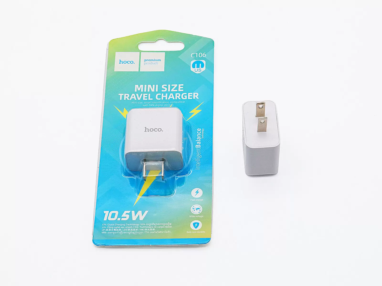 Cốc sạc Hoco Mini Size Travel Charger 10.5W — Nhỏ gọn, tiện lợi cho mọi chuyến đi