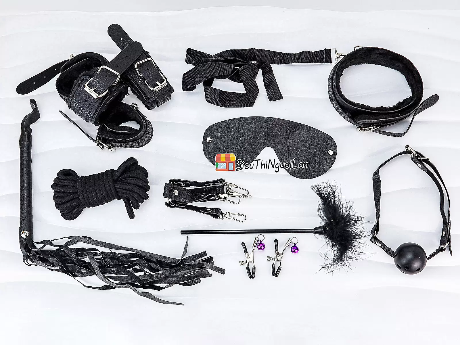 Bộ đồ chơi bạo dâm 10 món màu đen quyến rũ khơi dậy cảm xúc mới lạ