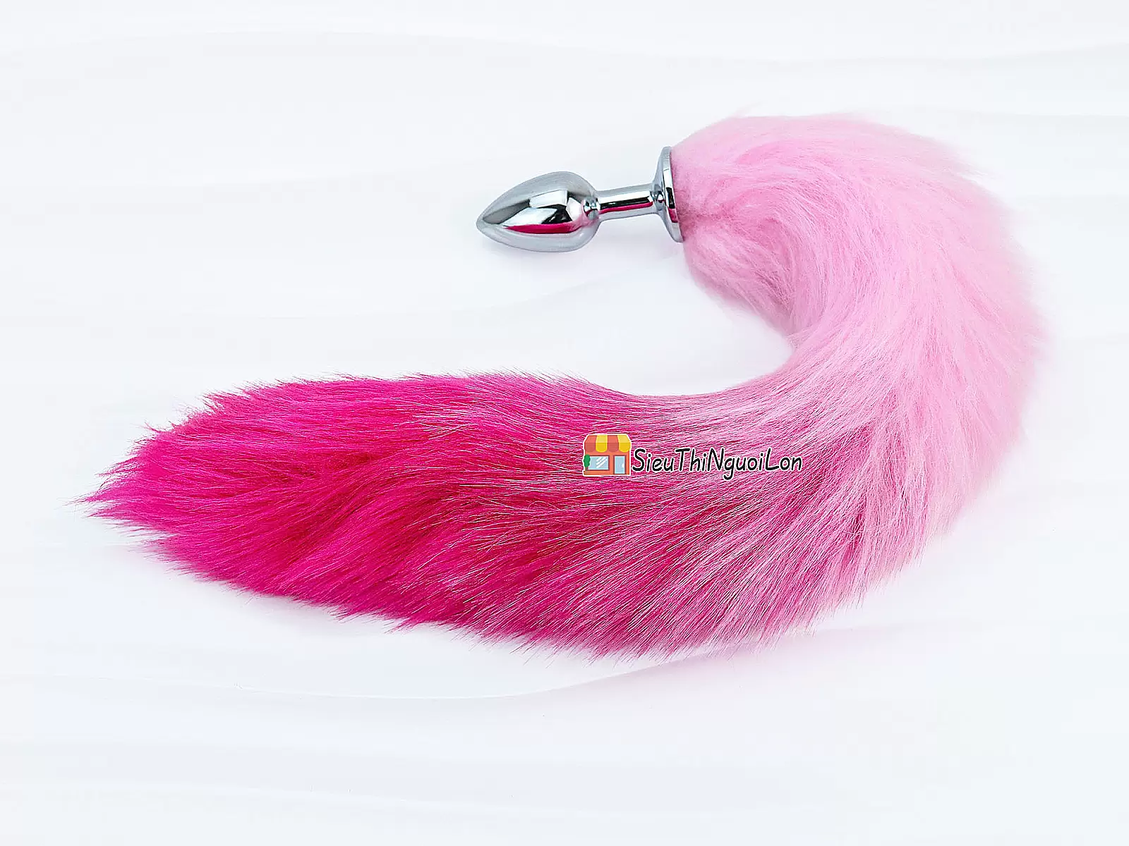 Dụng cụ kích thích inox hậu môn đuôi chồn hồng