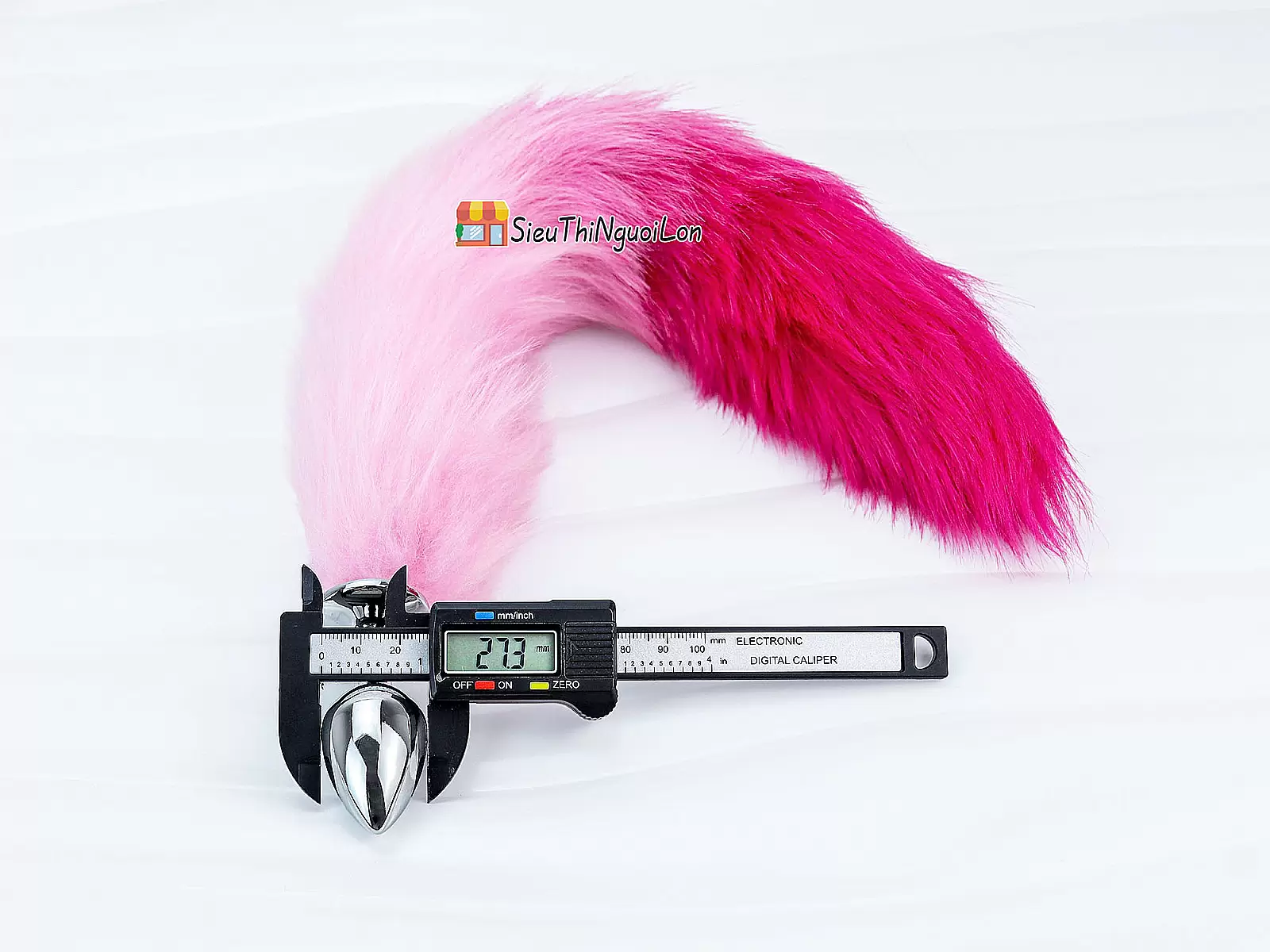 Dụng cụ kích thích inox hậu môn đuôi chồn hồng