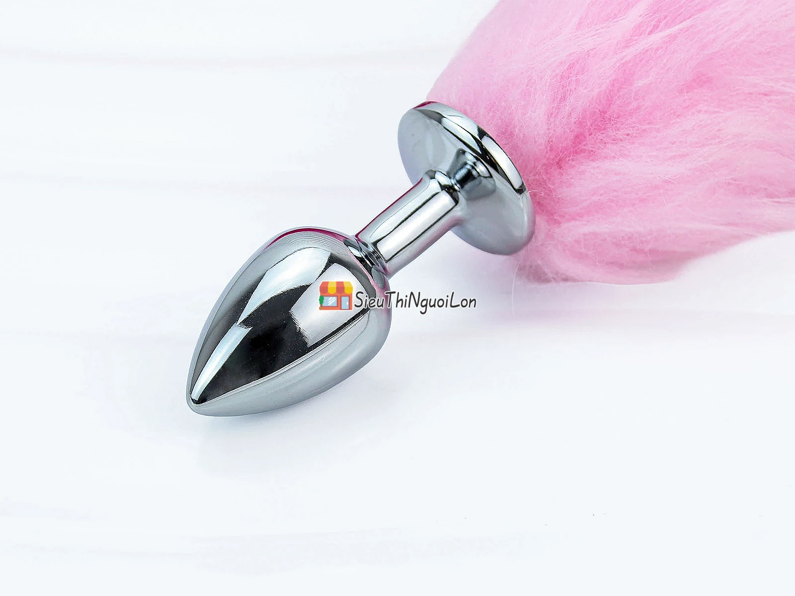 Dụng cụ kích thích inox hậu môn đuôi chồn hồng