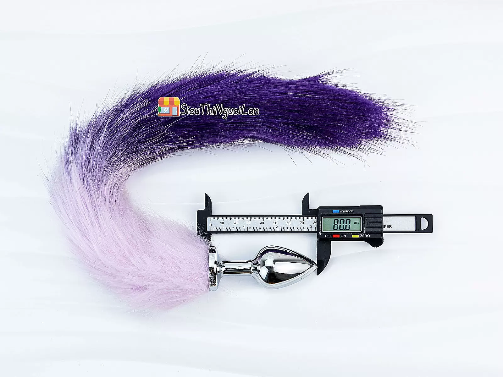 Đồ chơi kích hậu đuôi chồn tím inox loại tốt