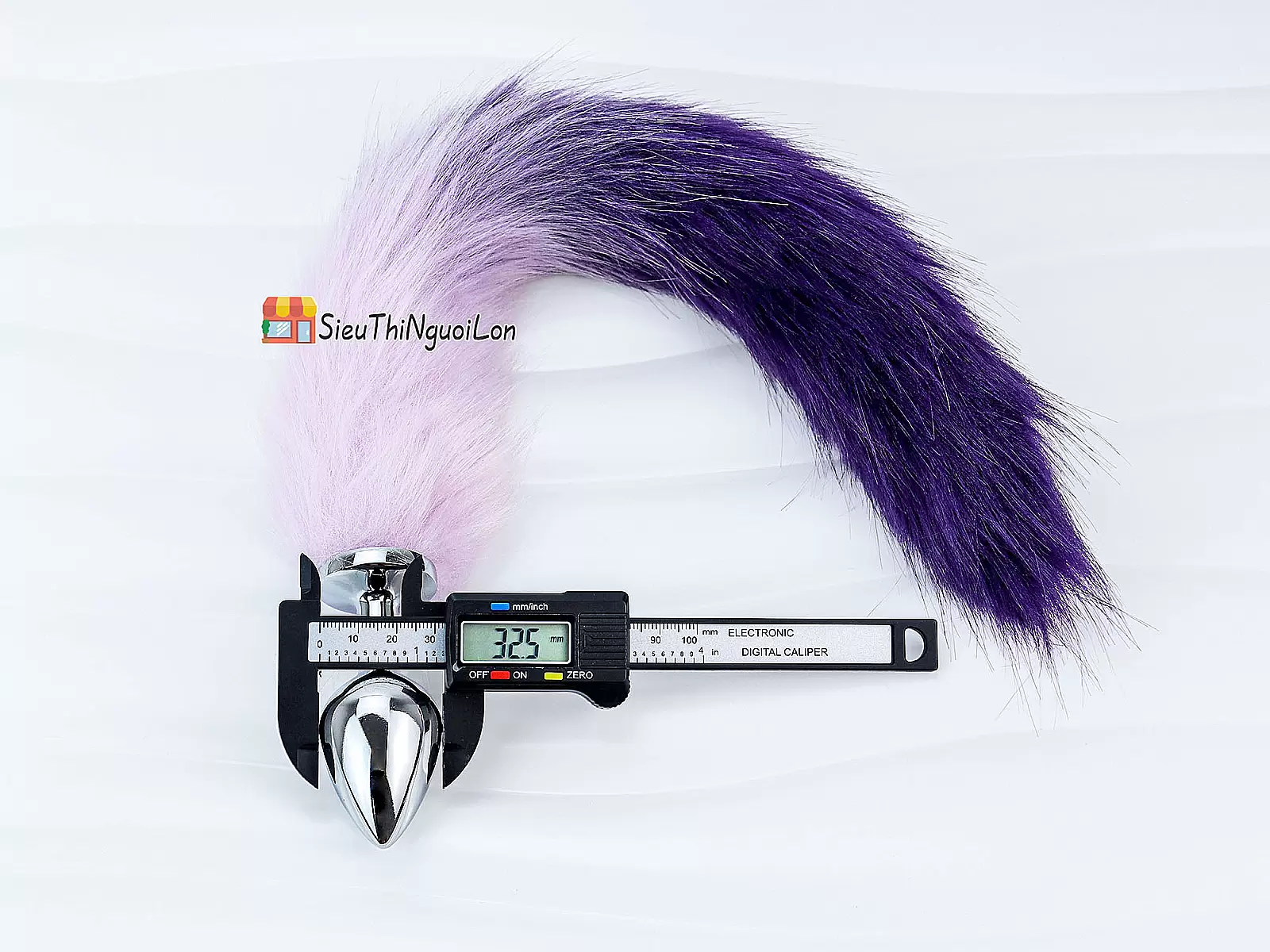 Đồ chơi kích hậu đuôi chồn tím inox loại tốt