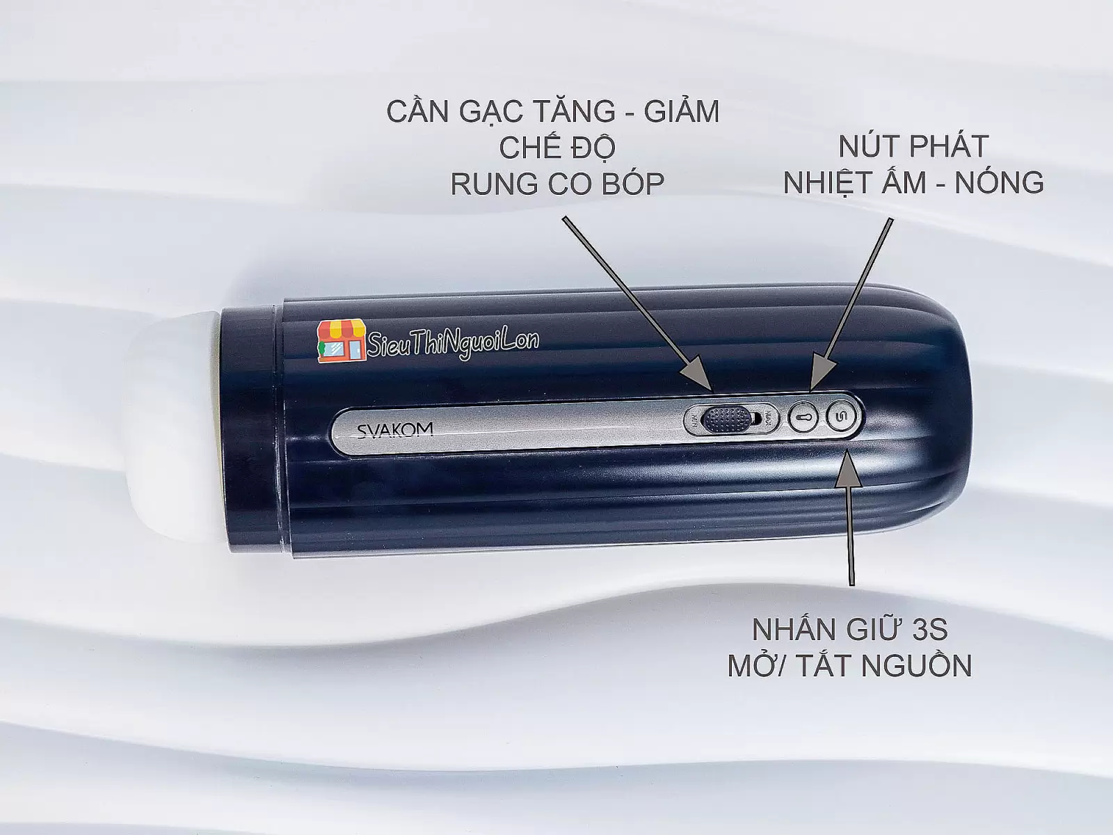 Âm Đạo Giả Svakom Hannes NEO Rung thụt Mút ấm nóng